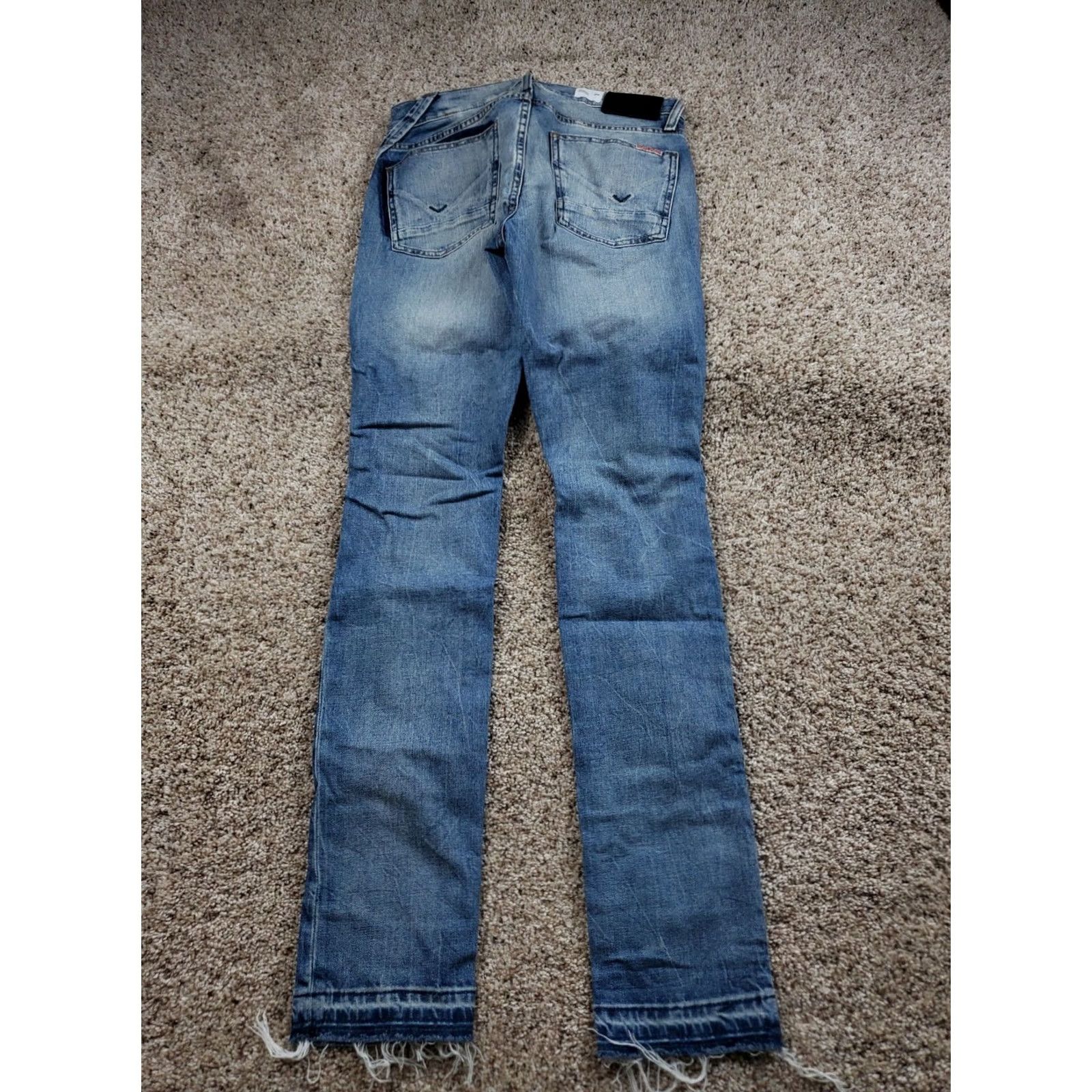 Hudson Hudson Jeans 29 Mens Slim Skinny Distressed Medium Wash Denim 5-Pocket Logo Cotton Blend Regular Inseam 32 Pants Size US 29 - 7 Thumbnail