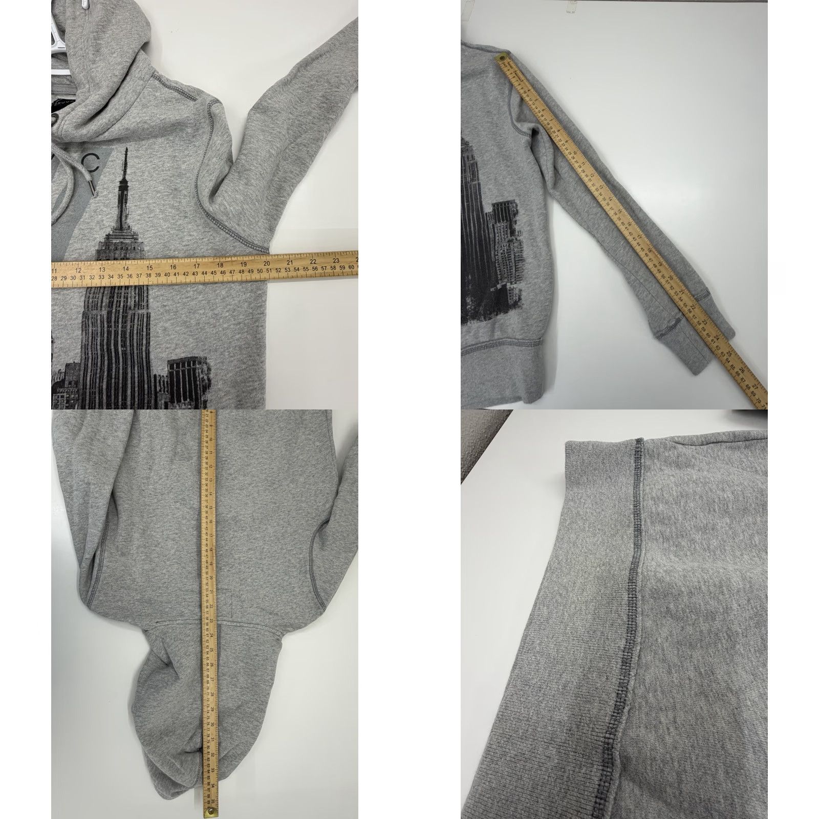 Vintage Brooklyn Calling NYC Womens Sweatshirt Size Small Gray Graphic Hooded Pullover Size S / US 4 / IT 40 - 8 Thumbnail