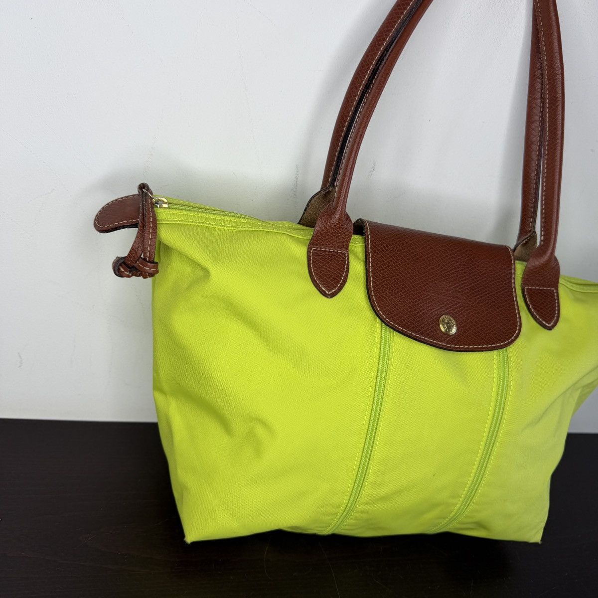 Longchamp Longchamp Le Pliage Shopper Green Handbag Shoulder Bag Size ONE SIZE - 3 Thumbnail