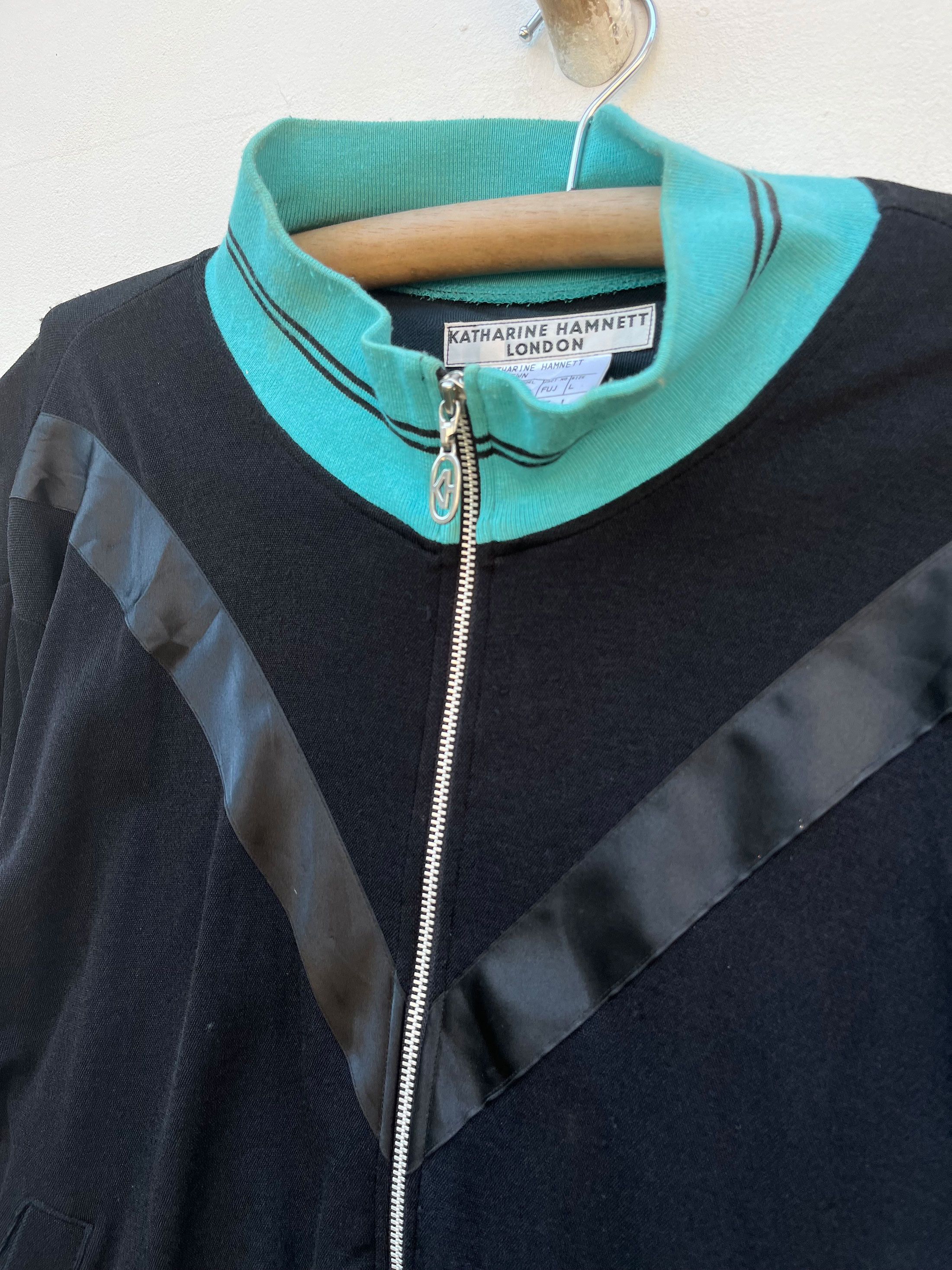 Designer × Katharine Hamnett London Katherine Hamner Cut & Sewn Zipper Track Top Sweater Size US L / EU 52-54 / 3 - 2 Thumbnail