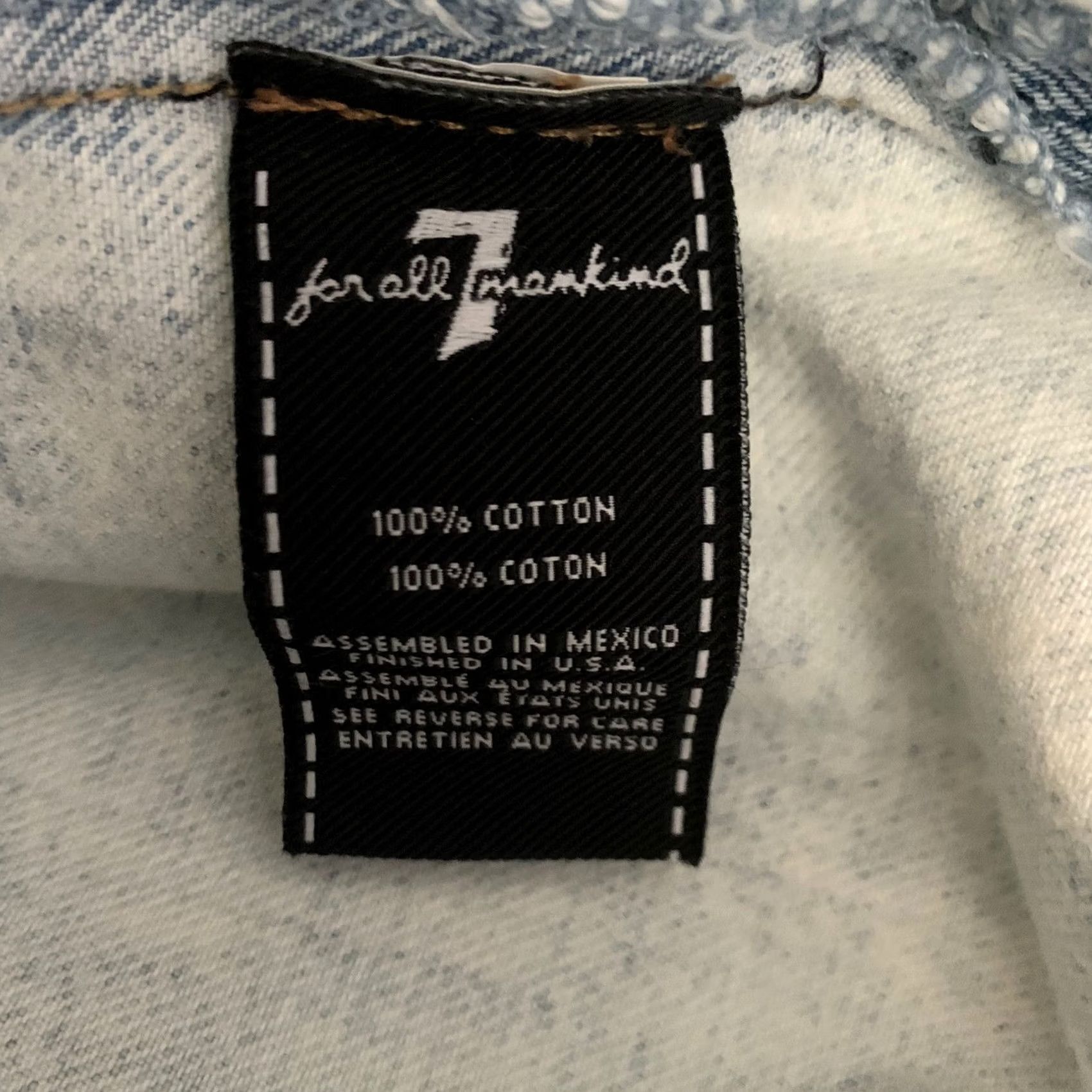 7 For All Mankind 7 For All Mankind Vest Womens Small Denim Two-Tone Jean Cutoff Italian Fabric Size 28" / US 6 / IT 42 - 4 Thumbnail