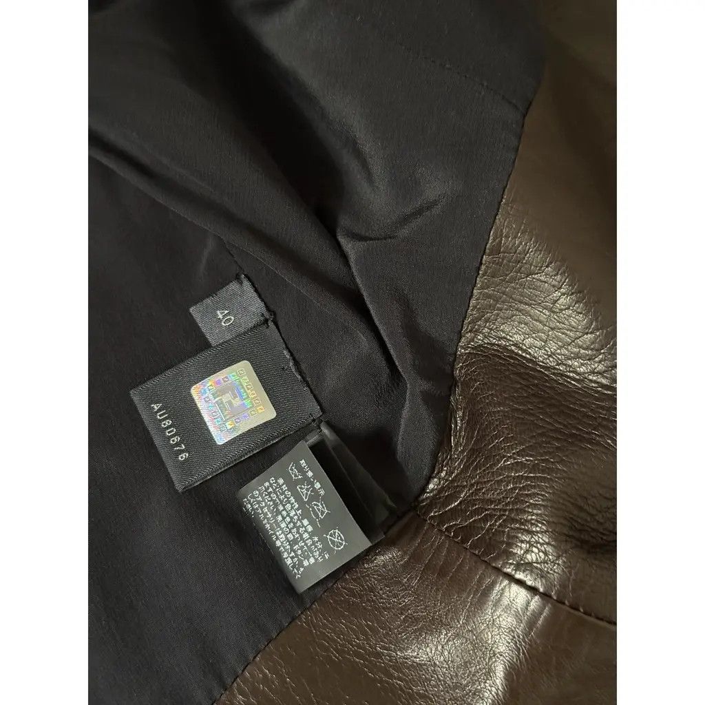 Fendi Fendi Brown Vintage Genuine Leather Silk Lined Blazer IT 40 Size S / US 4 / IT 40 - 10 Thumbnail