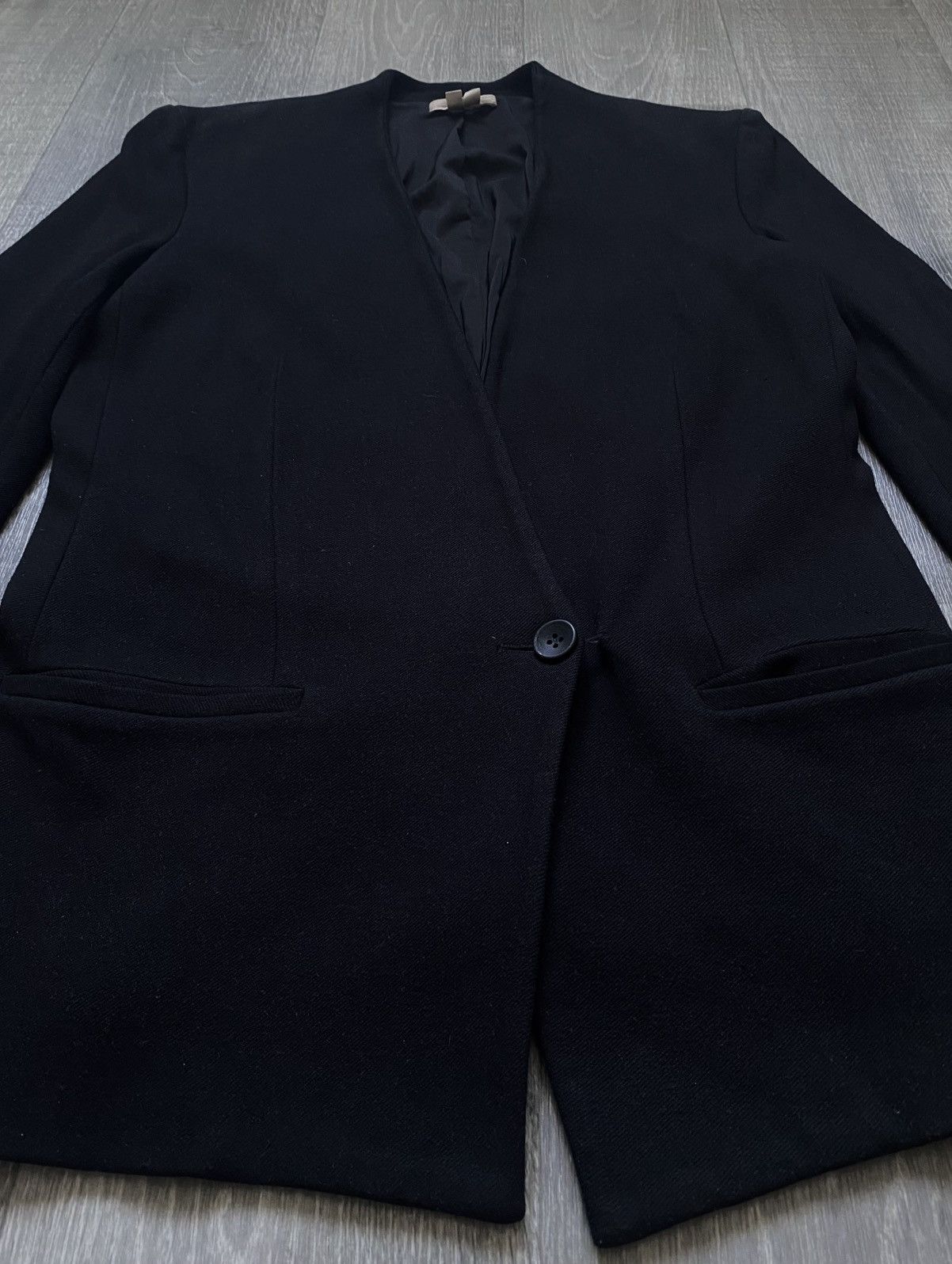 Helmut Lang Women’s Helmut Lang Made in USA Black Viscose Blazer Jacket Size M / US 6-8 / IT 42-44 - 5 Thumbnail