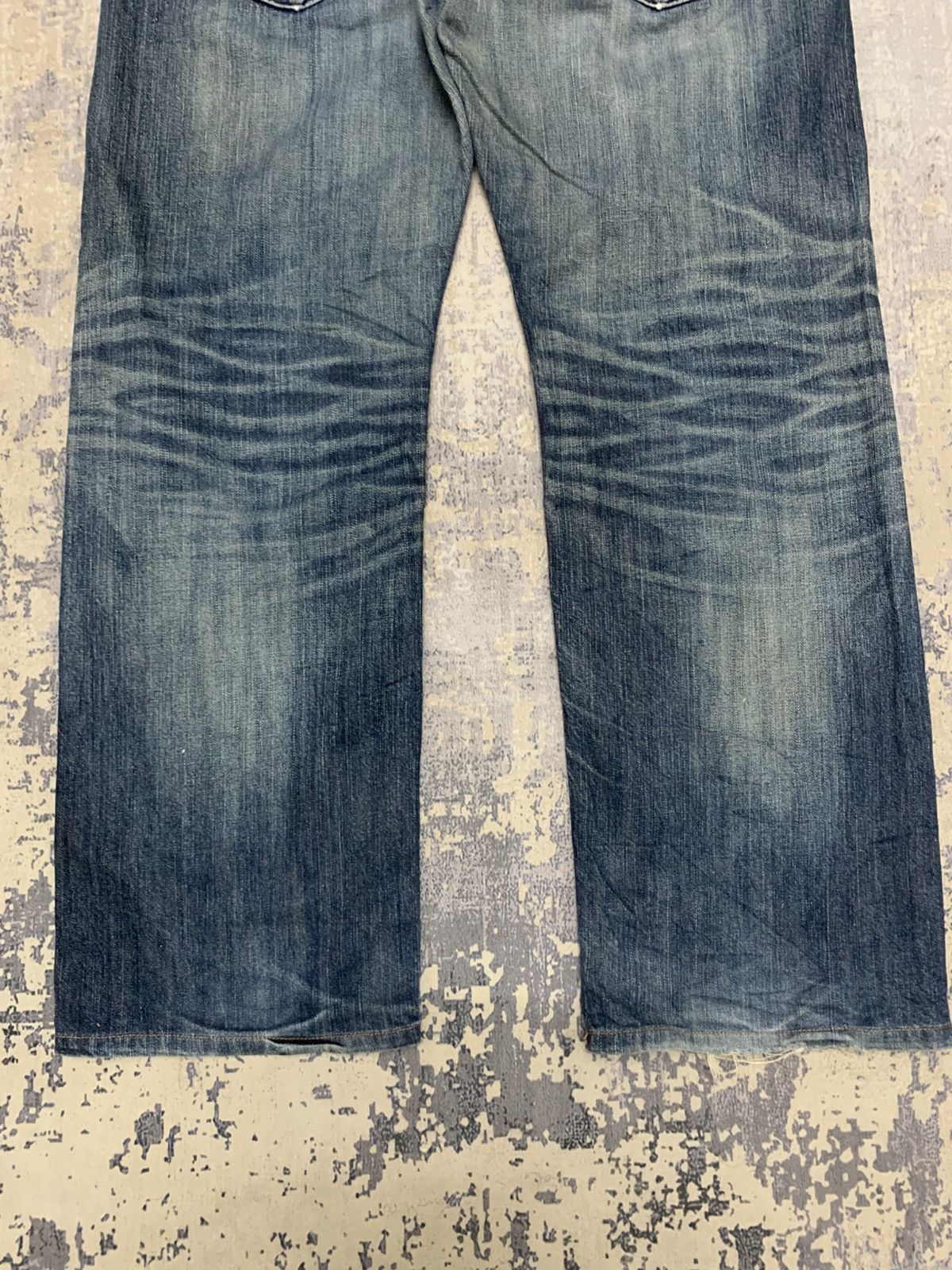 If Six Was Nine Edwin XV Navajo Distress Faded Denim Bootcut Mudmax Goa Size US 34 / EU 50 - 10 Thumbnail