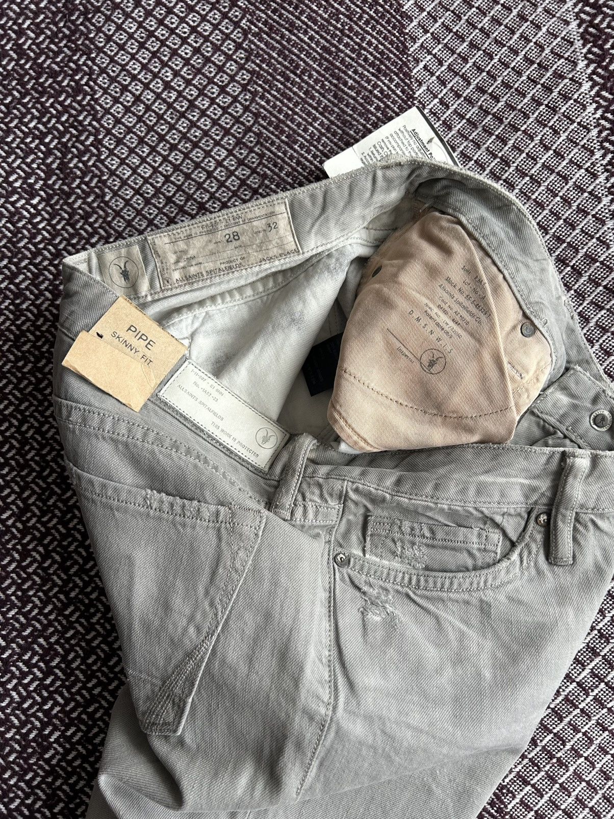 Allsaints Allsaints NWT Skinny Fit Women Jeans Wash Faded Size W28 L32 Size 28" / US 6 / IT 42 - 13 Thumbnail