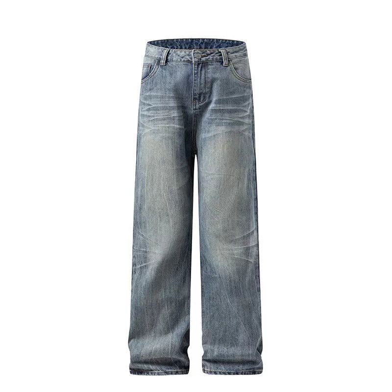 Vintage American high-street Vibe whiskered bamboo pattern jeans Size US 32 / EU 48 - 1 Thumbnail