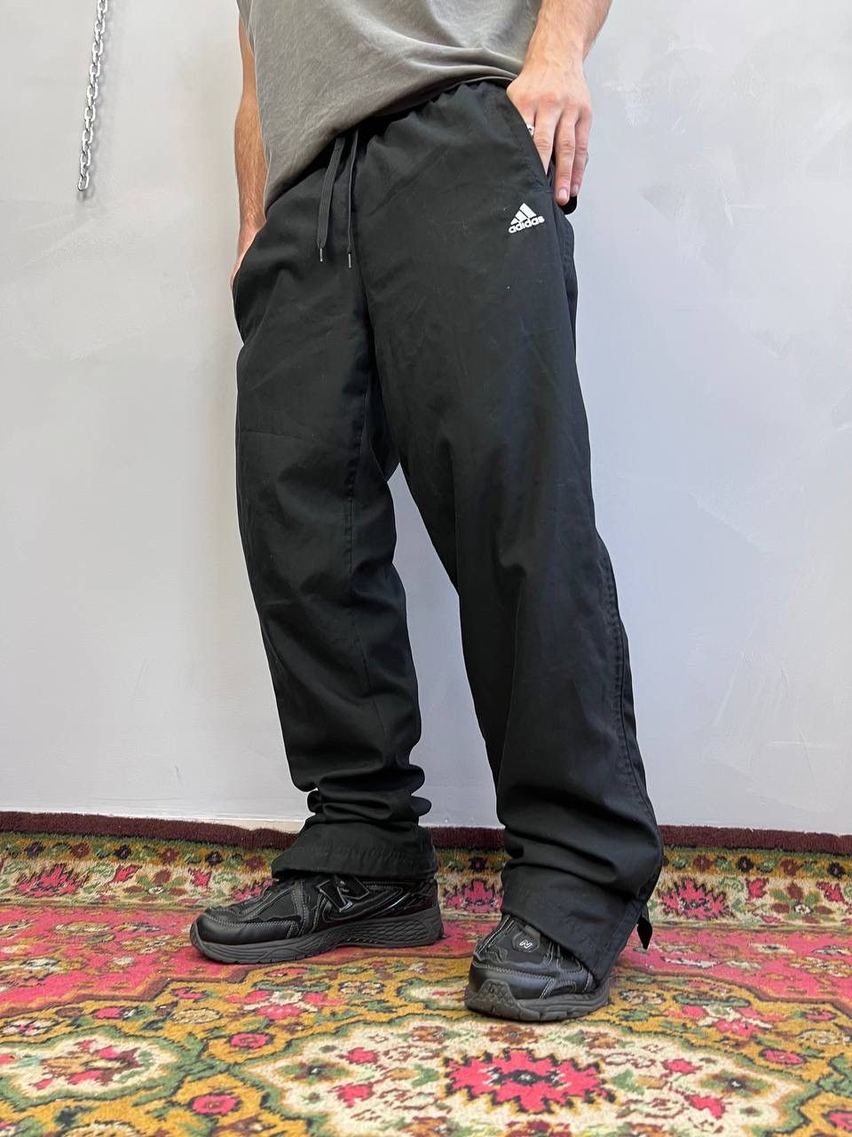 Adidas × Vintage Adidas Vintage Drill Y2K Adidas Drill Track Pants Nylon 90s Size US 32 / EU 48 - 1 Thumbnail
