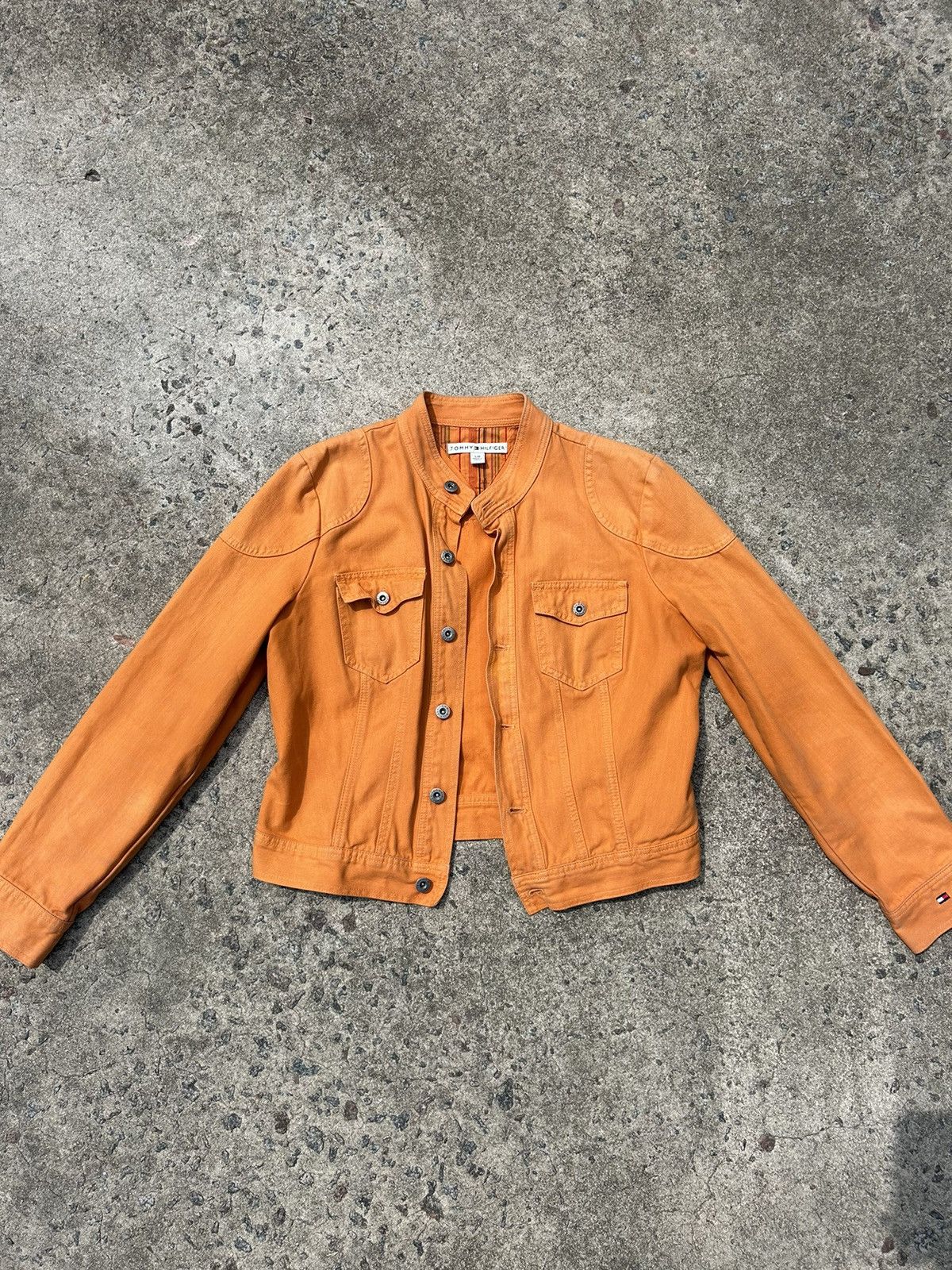 Tommy Hilfiger Tommy Hilfiger Cropped Denim Jacket Size L / US 10 / IT 46 - 1 Thumbnail