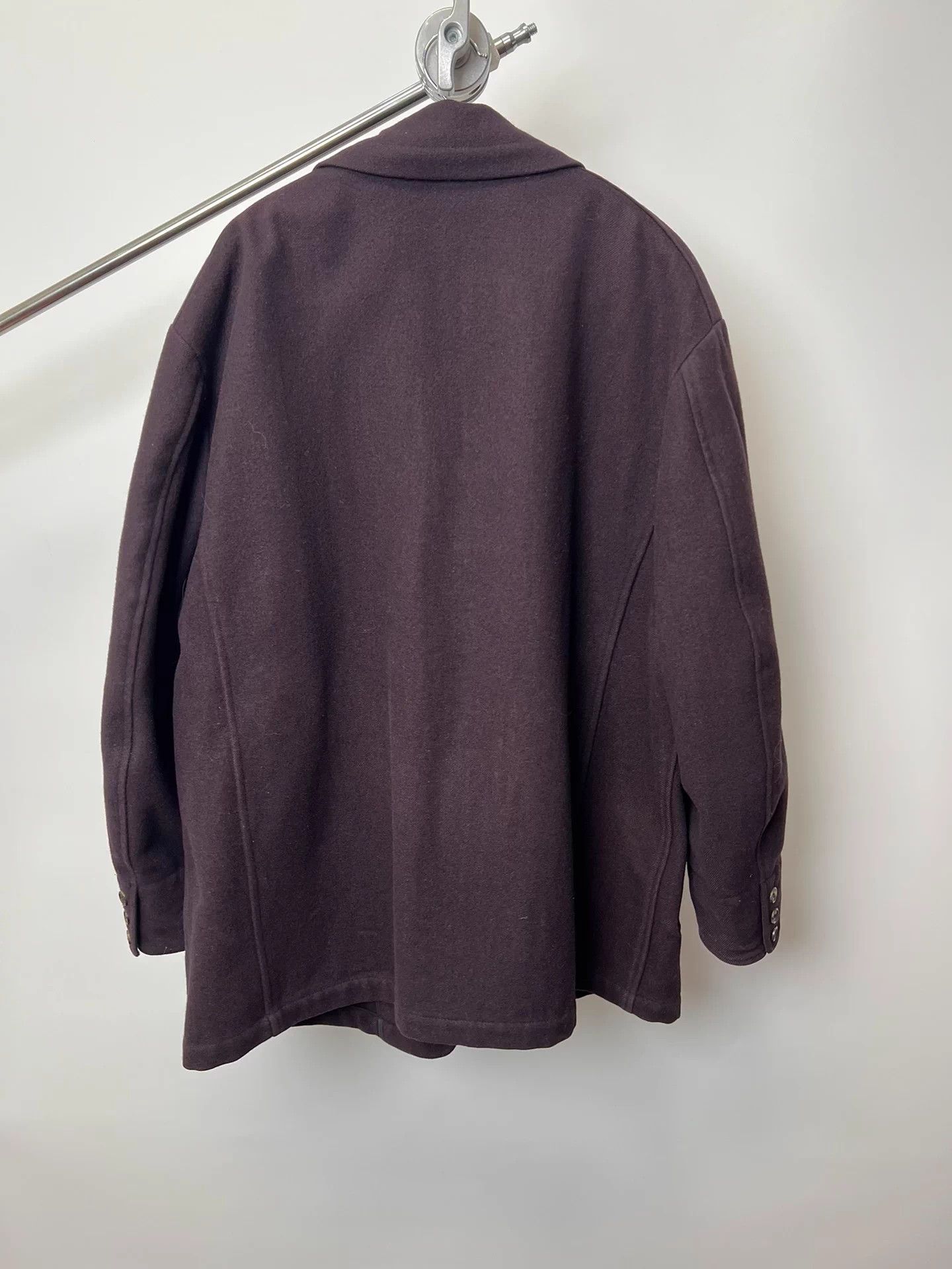 Yohji Yamamoto Yohji Yamamoto YS for Man purple wool blend men's coat Size US L / EU 52-54 / 3 - 6 Thumbnail