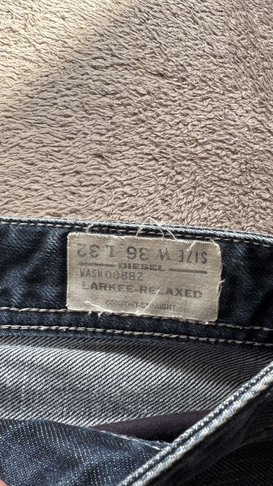 Japanese Brand Diesel Larke-Relaxed Faded Jeans Y2K LGB ifsixwasnine vibe Size US 36 / EU 52 - 7 Thumbnail
