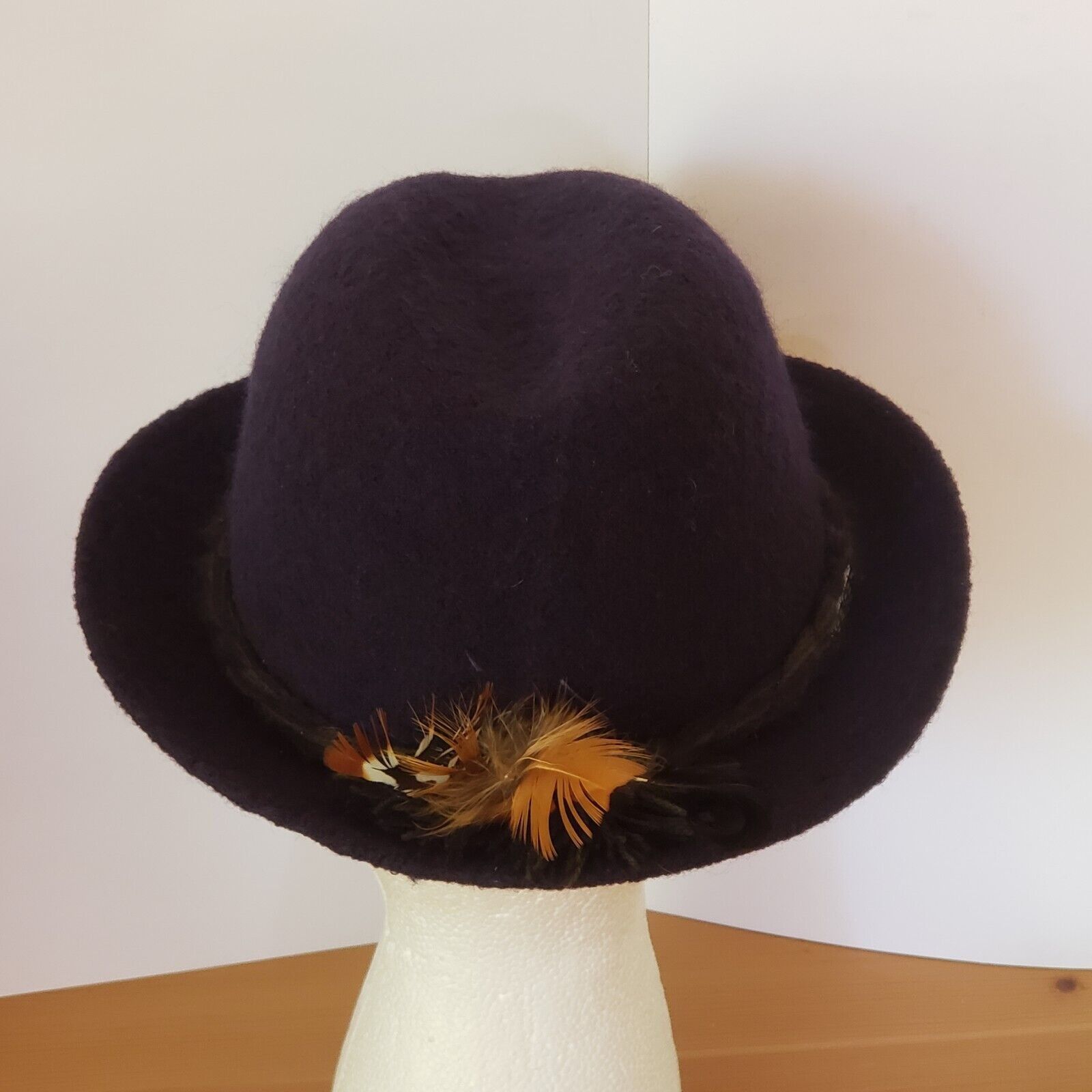Orvis Geiger Tyrolean Wool Fedora Hat Sz 7 56 Orvis Bavarian Alpin Size ONE SIZE - 4 Thumbnail
