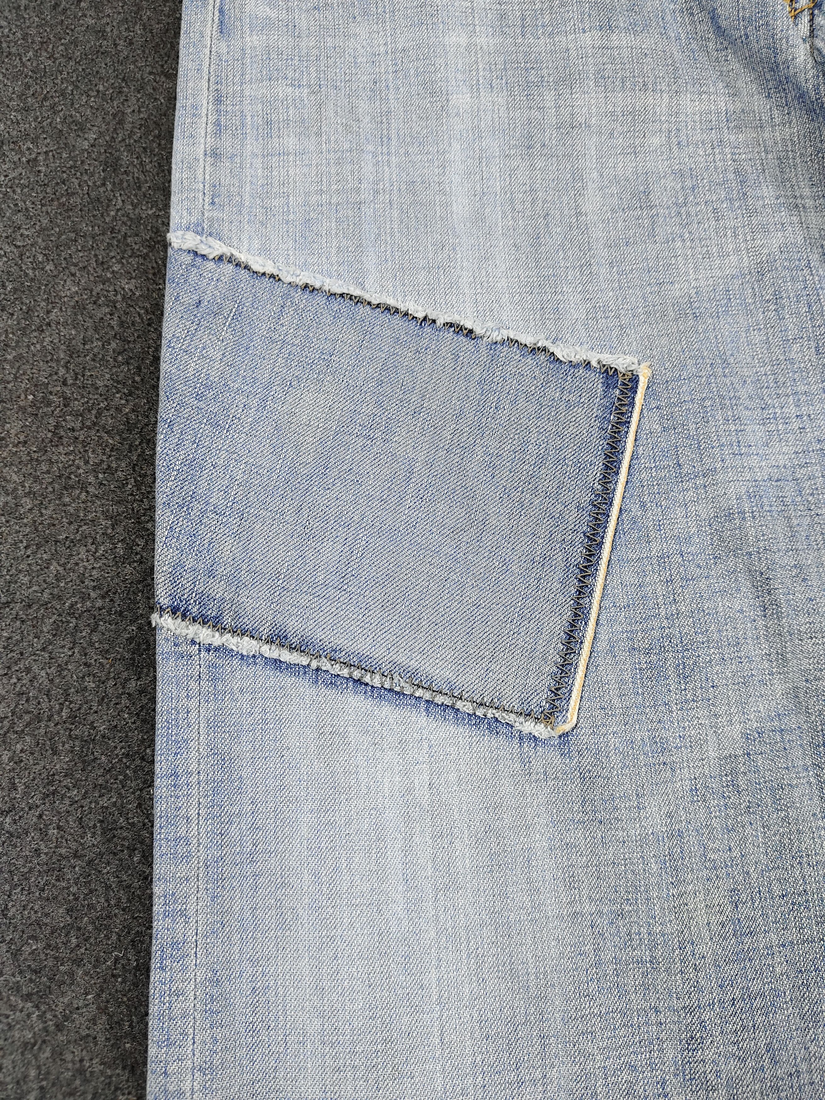 If Six Was Nine 00s Blue Way🇯🇵Patchwork Panel Raw Edge Layered Denim Size US 30 / EU 46 - 3 Thumbnail