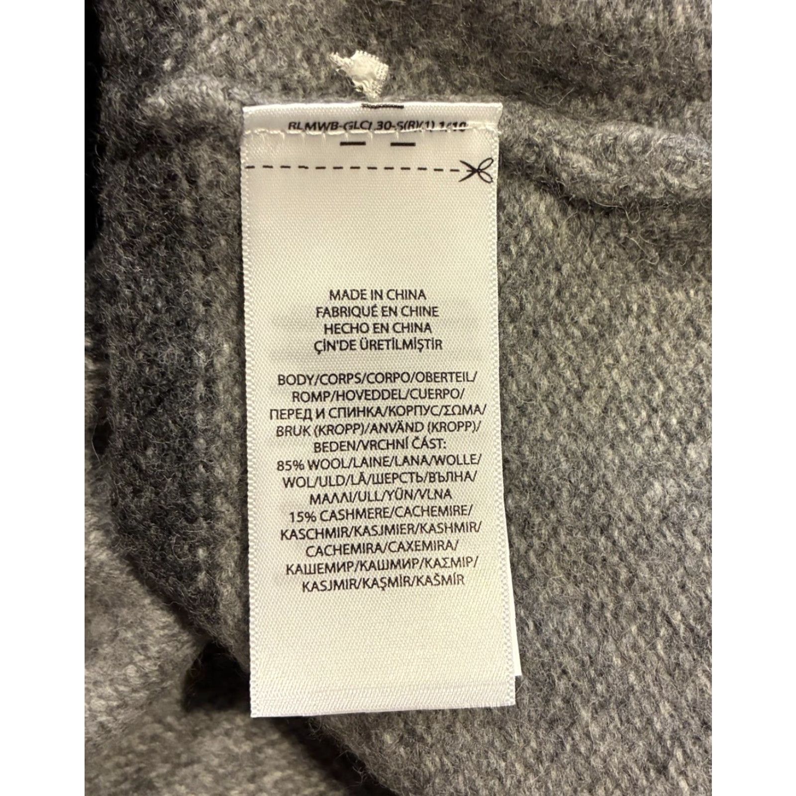 Ralph Lauren Polo Ralph Lauren Men Wool Cashmere Striped Crew Neck Elbow-Patch Gray Sweater Size L Size US L / EU 52-54 / 3 - 6 Thumbnail