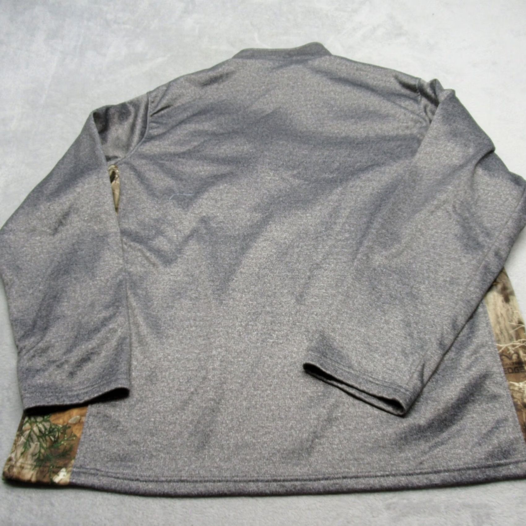 Realtree Realtree Sweatshirt Mens XL Gray Camo Trim 1/4 Zip Pullover Hunting Outdoors Size US XL / EU 56 / 4 - 3 Thumbnail