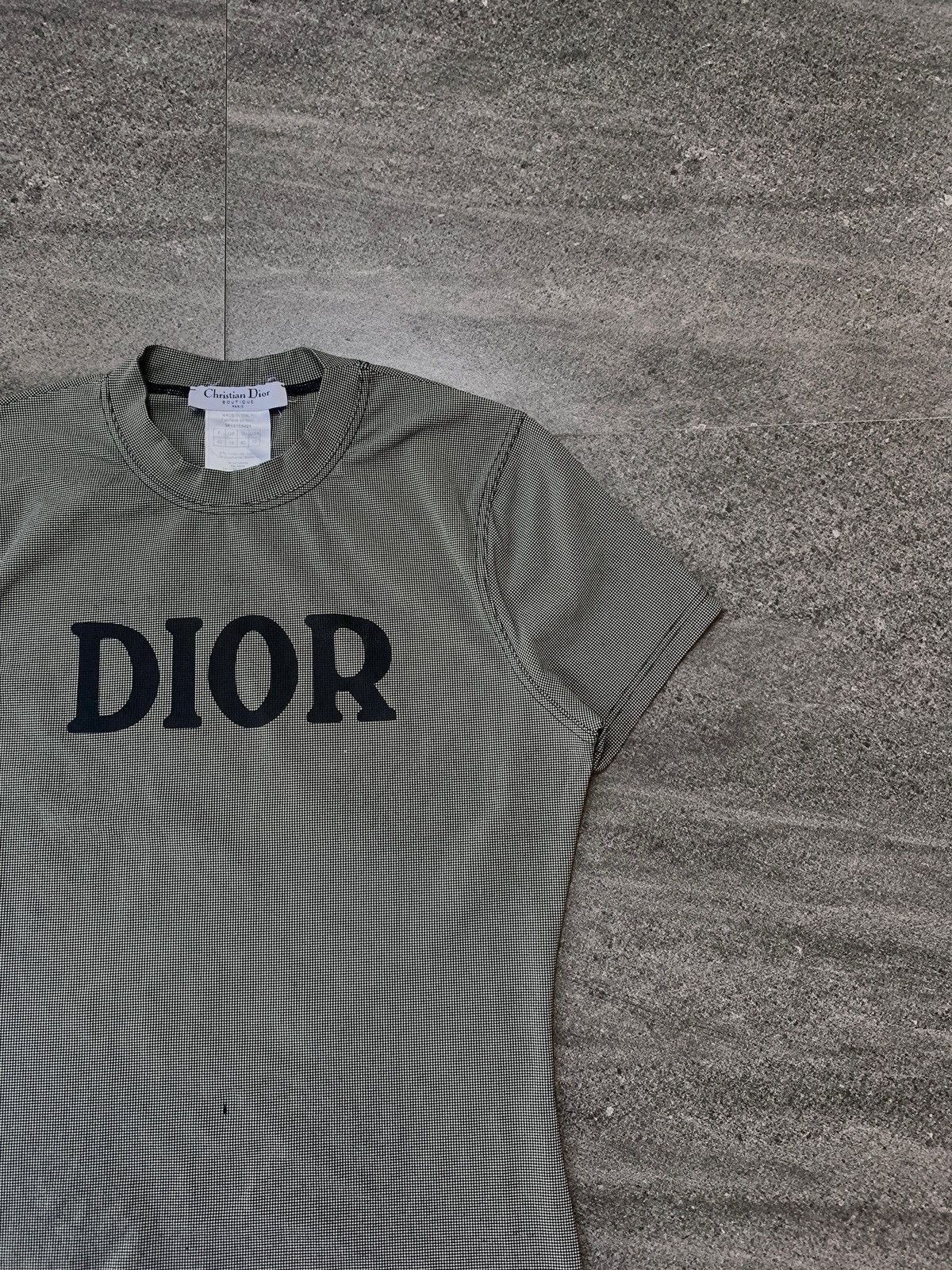 Dior 2000s Logo Checkered Jersey Top by John Galliano - Medium Size US S / EU 44-46 / 1 - 2 Thumbnail