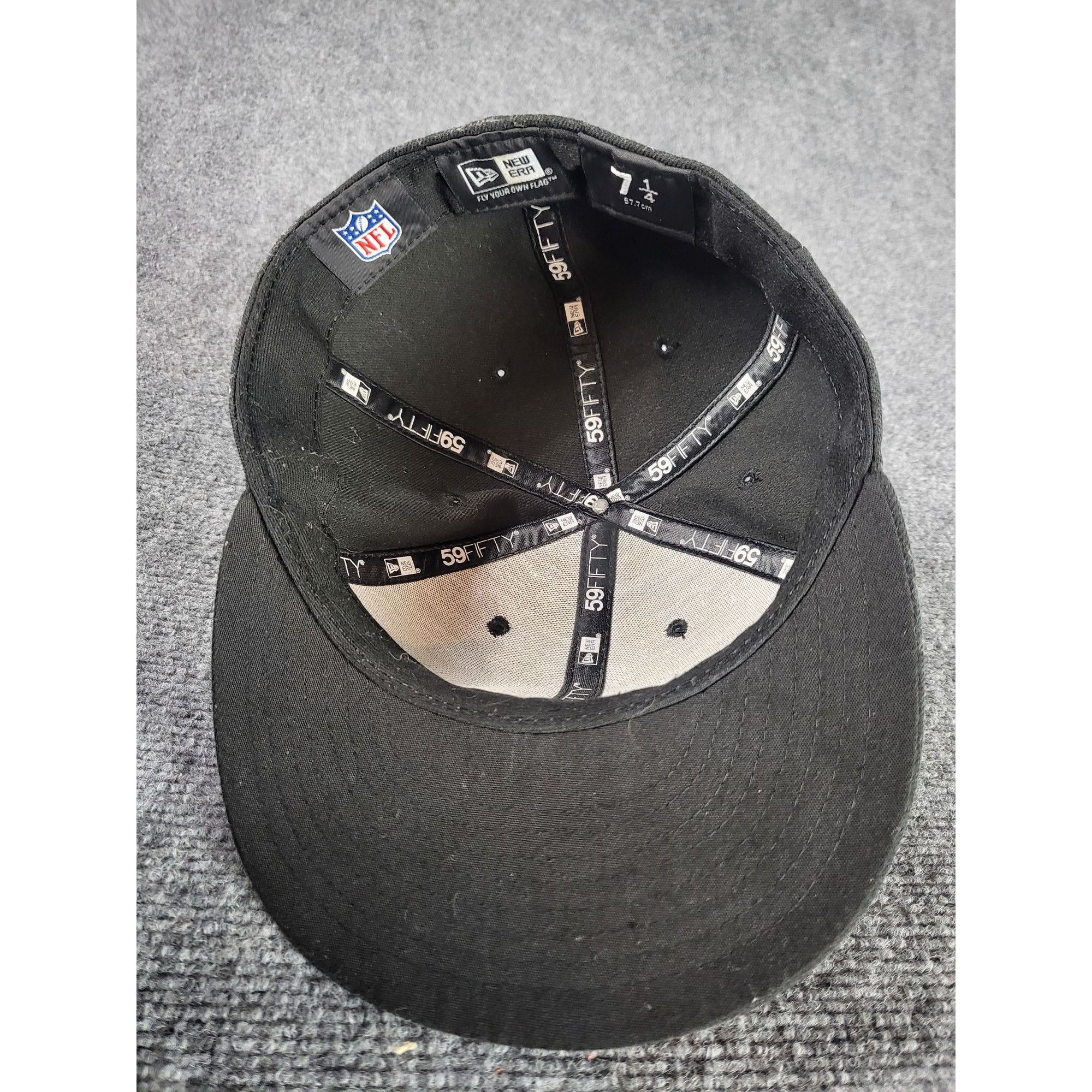 New Era Pittsburgh Steelers New Era Fitted Hat Men Sz 7 1/4 Black NF Size ONE SIZE - 6 Thumbnail