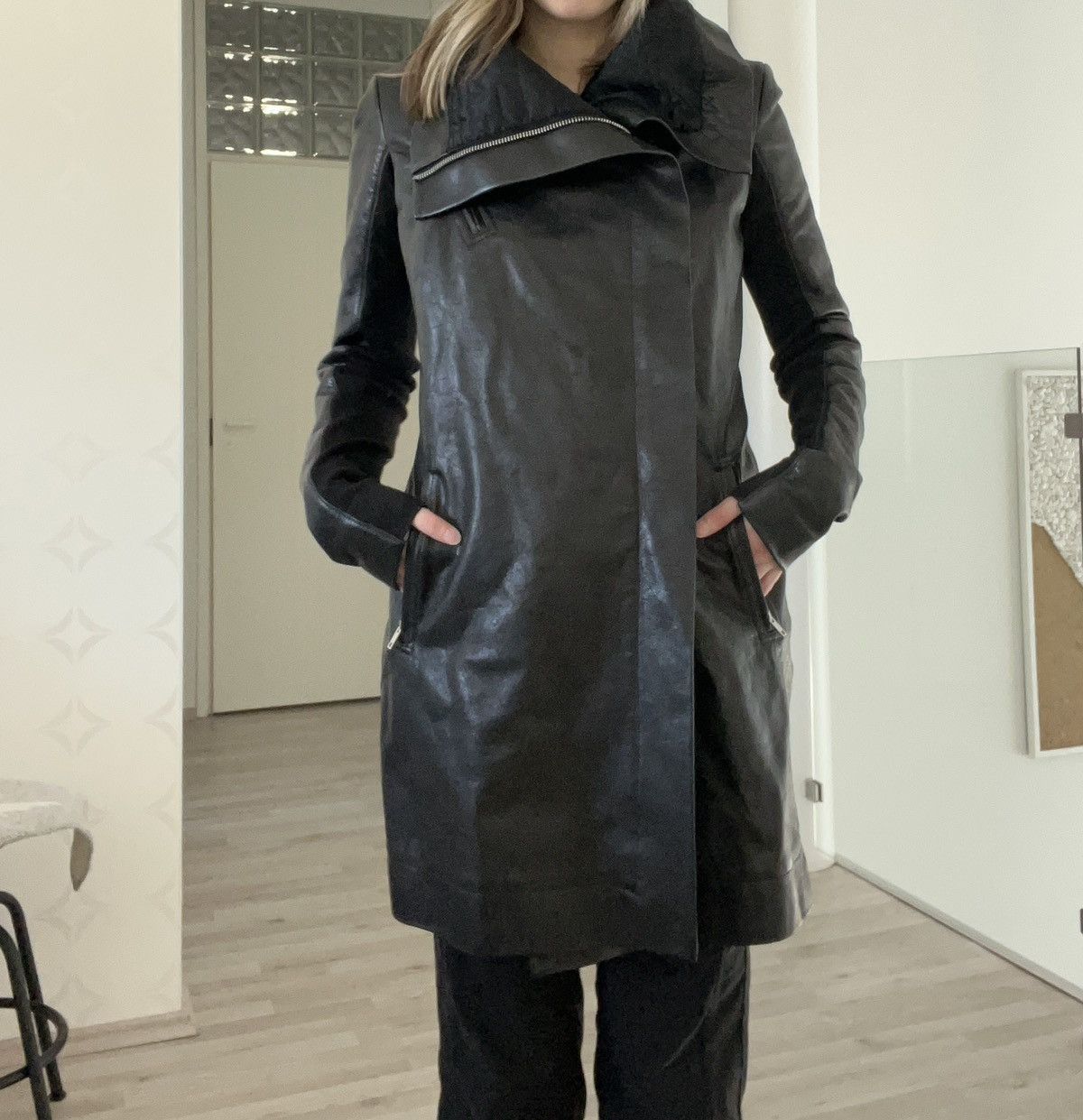 Rick Owens Rick Owens Leather Trench Coat Size M / US 6-8 / IT 42-44 - 4 Thumbnail