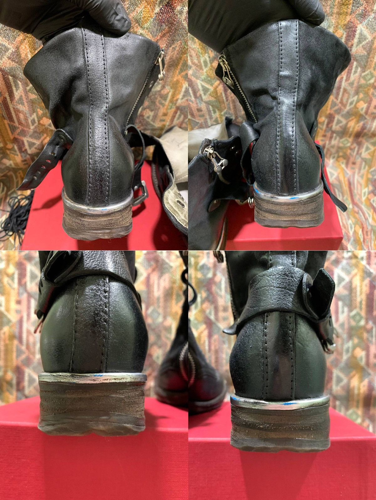 A.S.98 A.S.98 Airstep Black Leather Dibla Combat Biker Ankle Boots Size US 9 / IT 39 - 17 Thumbnail