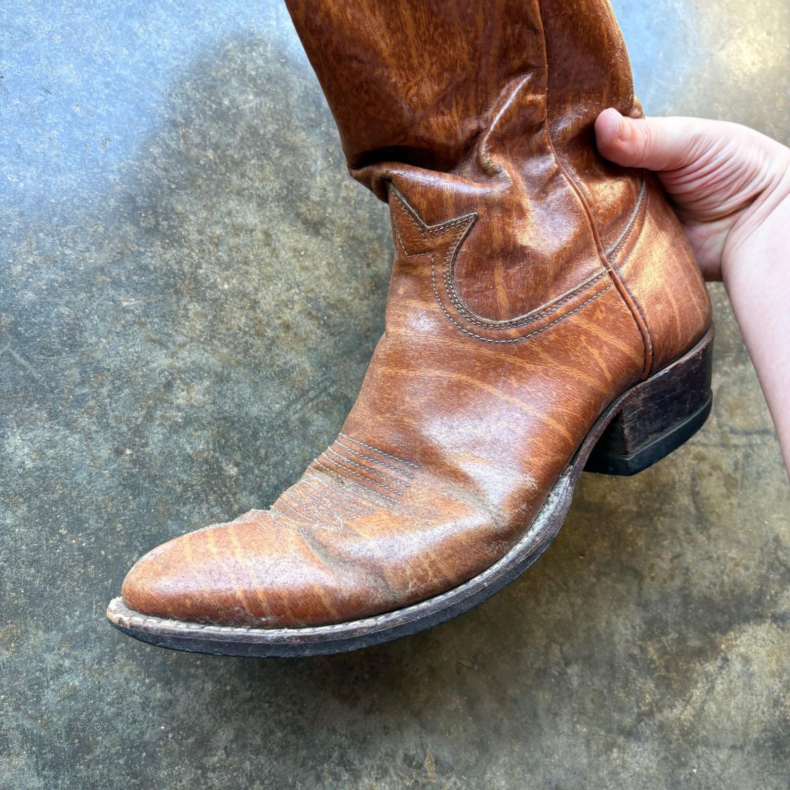 Tony Lama Vintage Tony Lama Leather Cowboy Boots Size US 11 / EU 44 - 4 Thumbnail