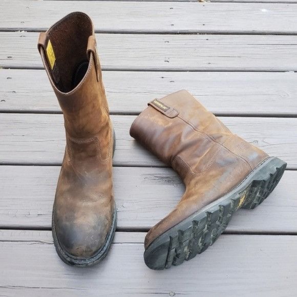 Caterpillar CAT Caterpillar Revolver Brown Oiled Leather Distressed Boot Size US 13 / EU 46 - 9 Thumbnail