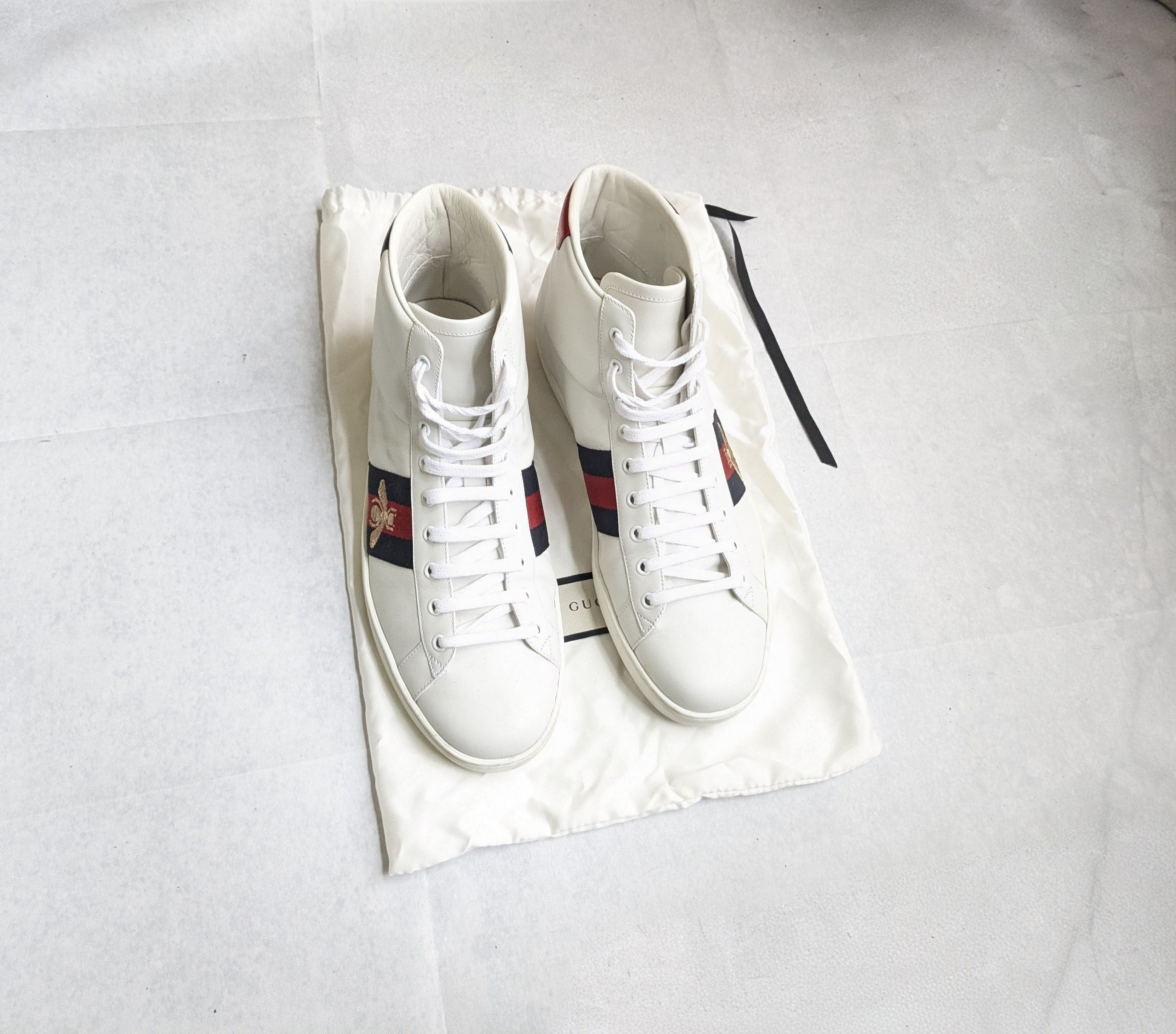 Gucci Gucci Ace Sneakers White 11.5 High Top Leather Size US 11.5 / EU 44-45 - 2 Thumbnail