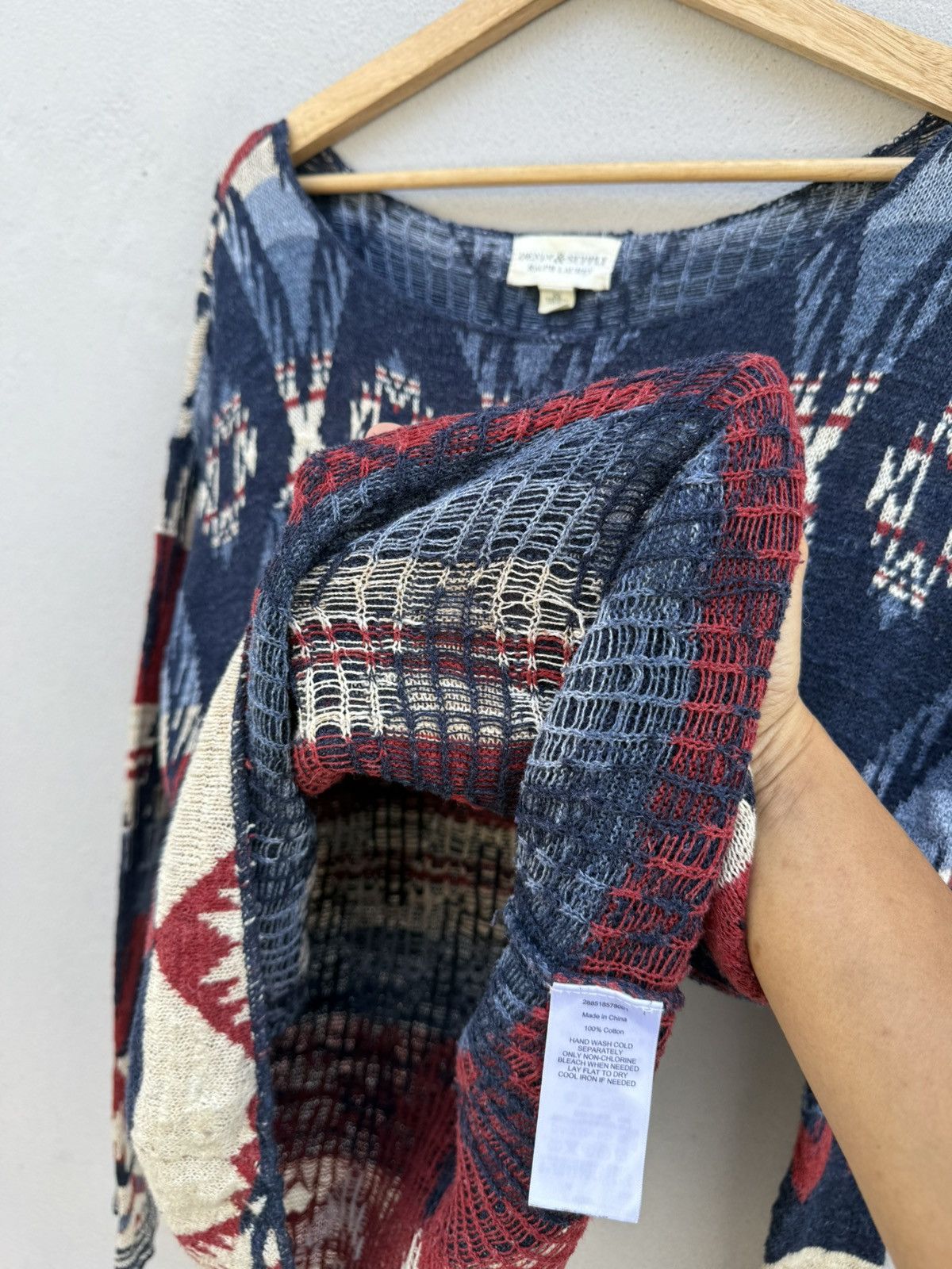 Denim & Supply Ralph Lauren Denim & Supply by Ralph Lauren Aztec Knitted Loose Collar Size S / US 4 / IT 40 - 5 Thumbnail