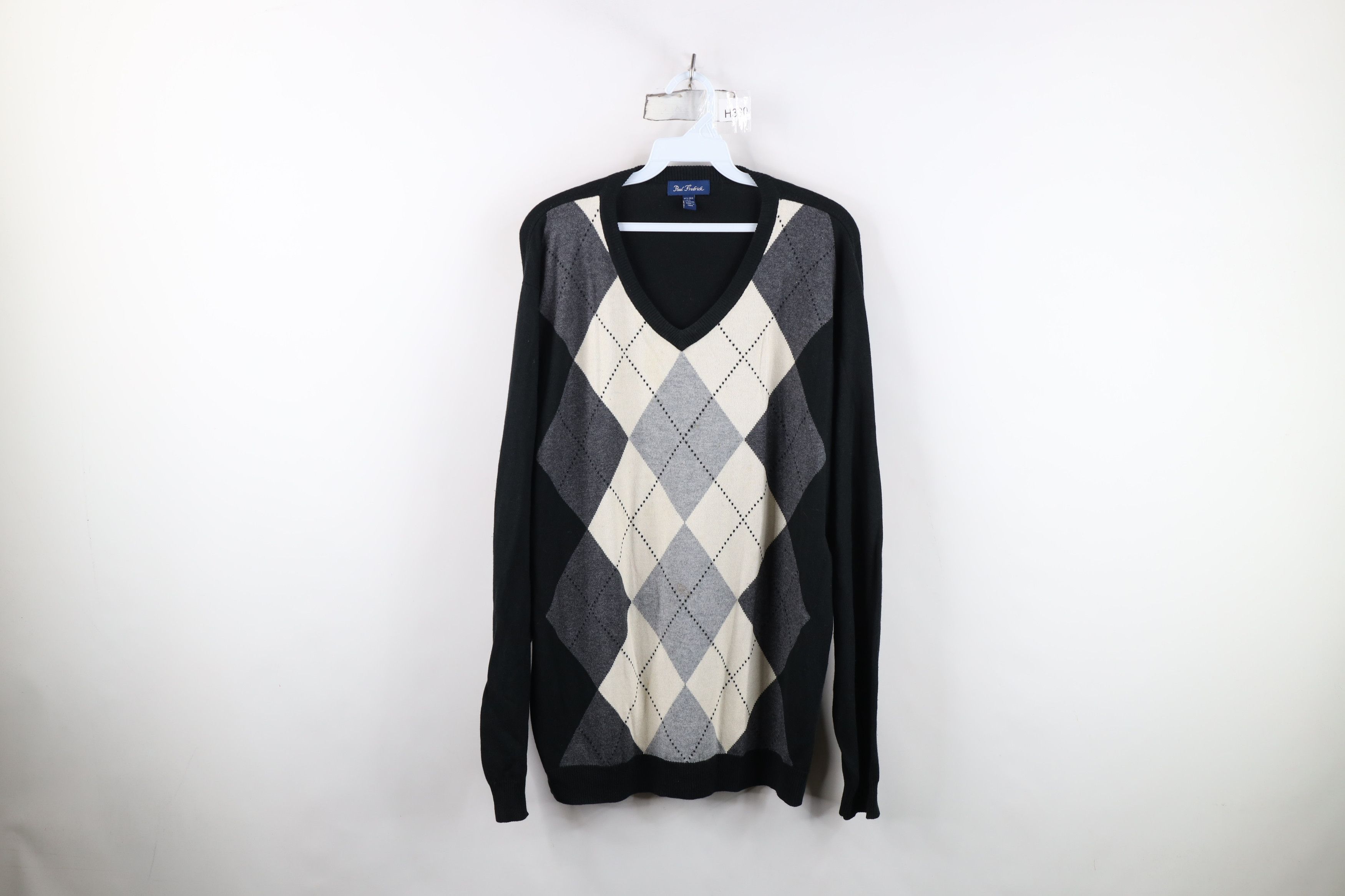 Vintage Vintage Streetwear Silk Cashmere Argyle Diamond Knit Sweater Size US XL / EU 56 / 4 - 1 Thumbnail