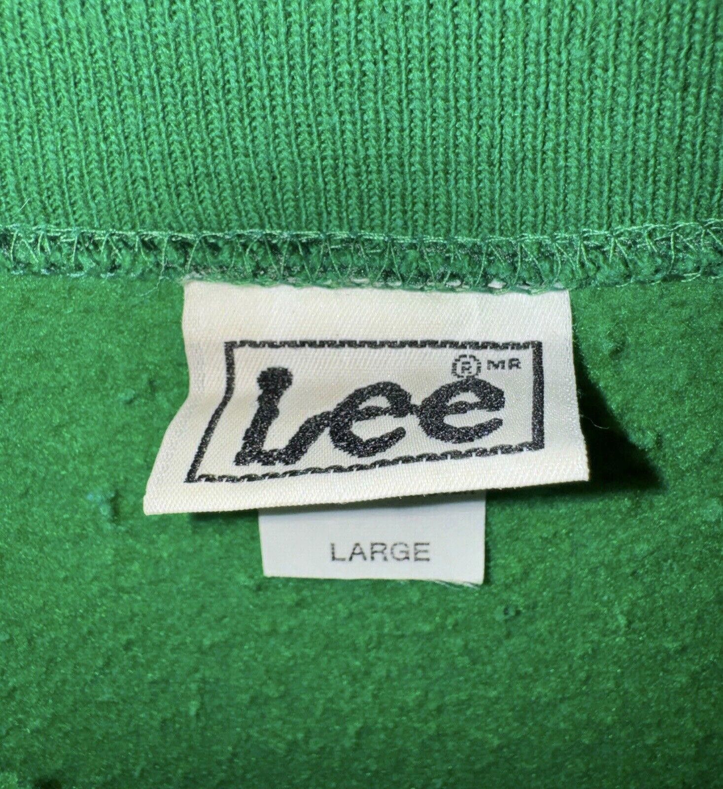 Lee Vintage Lee 90s Forest Green Crewneck Sweatshirt Sz L RARE Size US 34 / EU 50 - 6 Thumbnail