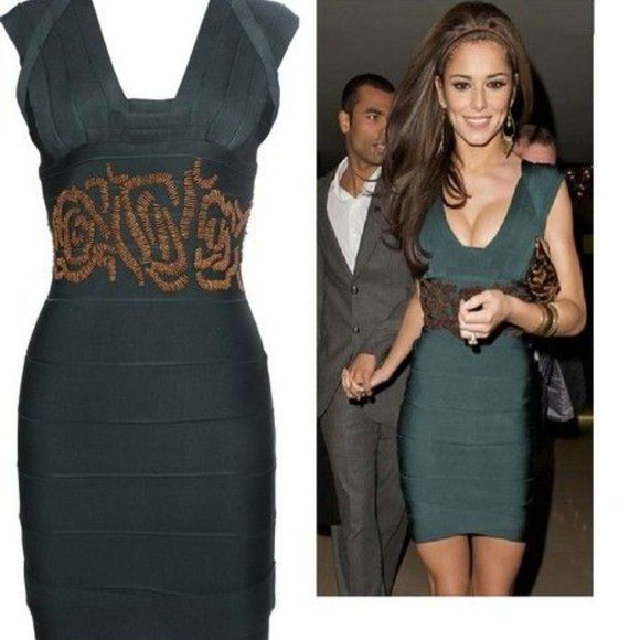 Herve Leger Herve Leger Beaded Bandage Dress Size M / US 6-8 / IT 42-44 - 1 Thumbnail