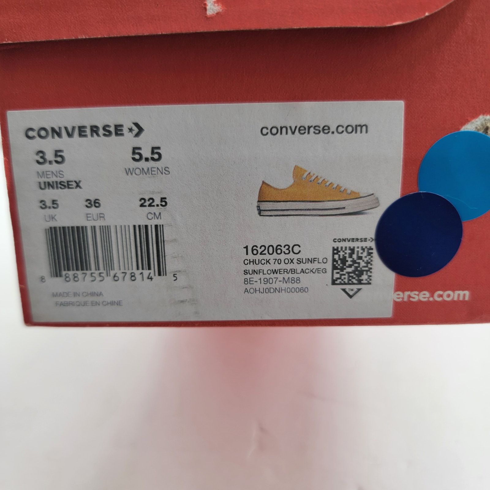 Converse Converse Chuck 70 Low Yellow Sneakers - Size 3.5Y (5.5W) Size US 5.5 / IT 35.5 - 9 Thumbnail