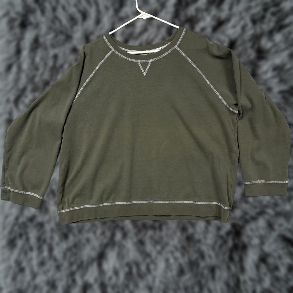 Eddie Bauer Eddie Bauer Sweatshirt Mens 2XL Green Raglan Crewneck Contrast Stitch Gorpcore Shirt Mens 2XL Green Raglan Crewneck Contrast Stitch Size US XXL / EU 58 / 5 - 1 Thumbnail
