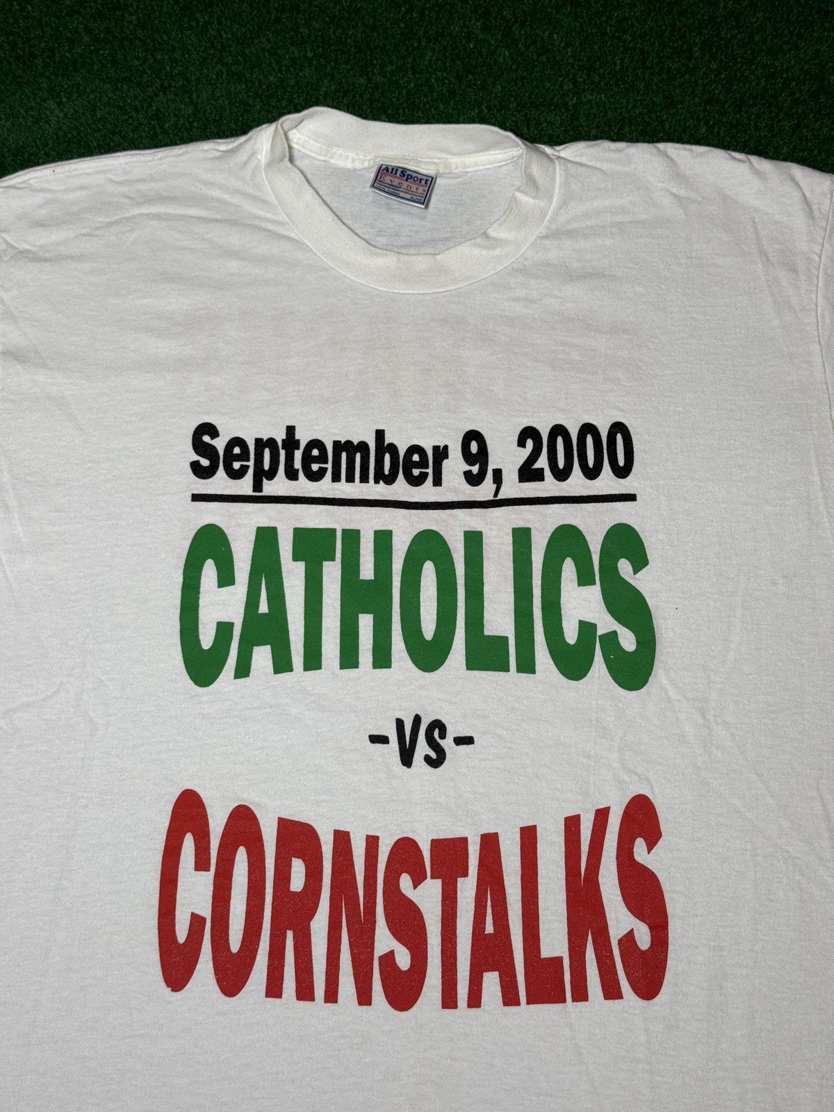 Vintage Vtg Notre Dame Catholic Football Nebraska Shucks XL T Shirt Size US XL / EU 56 / 4 - 4 Thumbnail