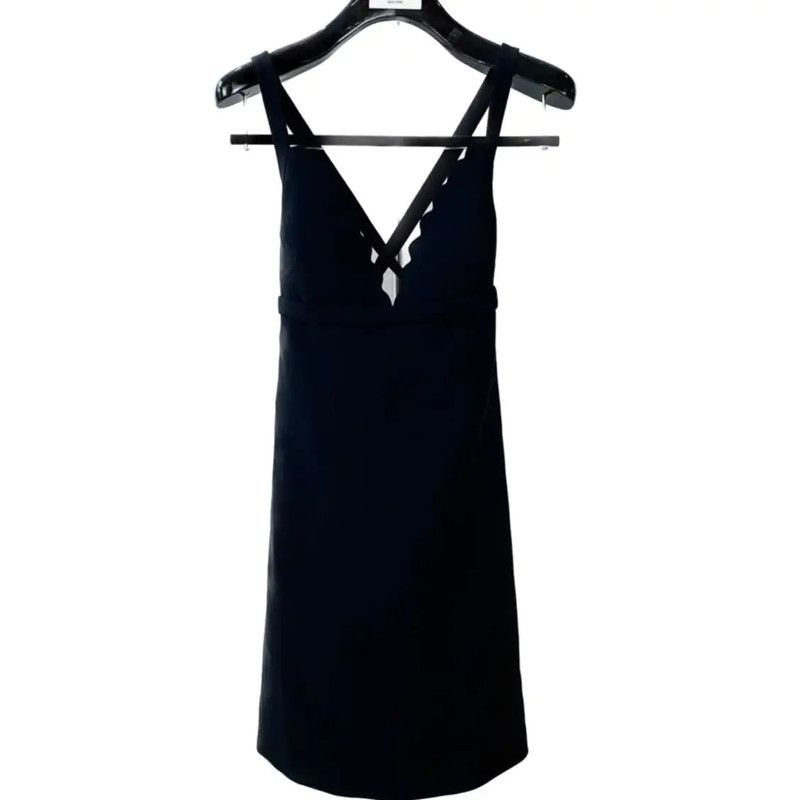 Miu Miu Miu Miu Black Cotton Dress in Size M 0089 Size M / US 6-8 / IT 42-44 - 1 Thumbnail