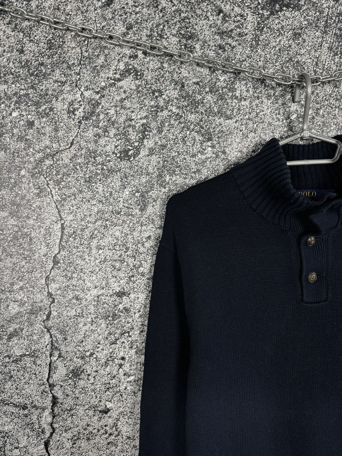 Polo Ralph Lauren Polo Ralph Lauren Knit Sweater 1/4 Button Collar Size L Size US L / EU 52-54 / 3 - 3 Thumbnail