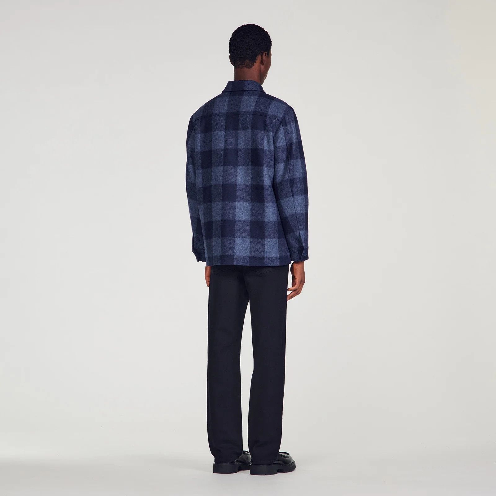 Sandro SANDRO Paris blue checkered light padded wool jacket Medium Size US M / EU 48-50 / 2 - 4 Thumbnail