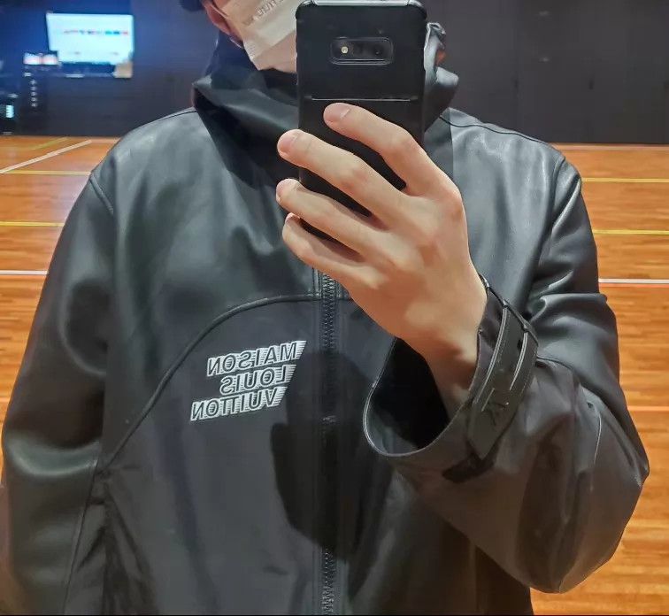 Louis Vuitton LV Black Phantom Colorblock Leather Hooded Jacket 52 Size US L / EU 52-54 / 3 - 9 Thumbnail