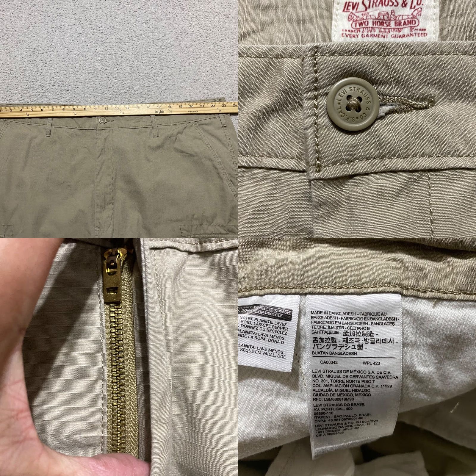Levi's New title: Levi'S Cargo Mens 46 Shorts Beige Ripstop Utility Outdoor Inseam 9" - Authentic Size US 30 / EU 46 - 8 Thumbnail