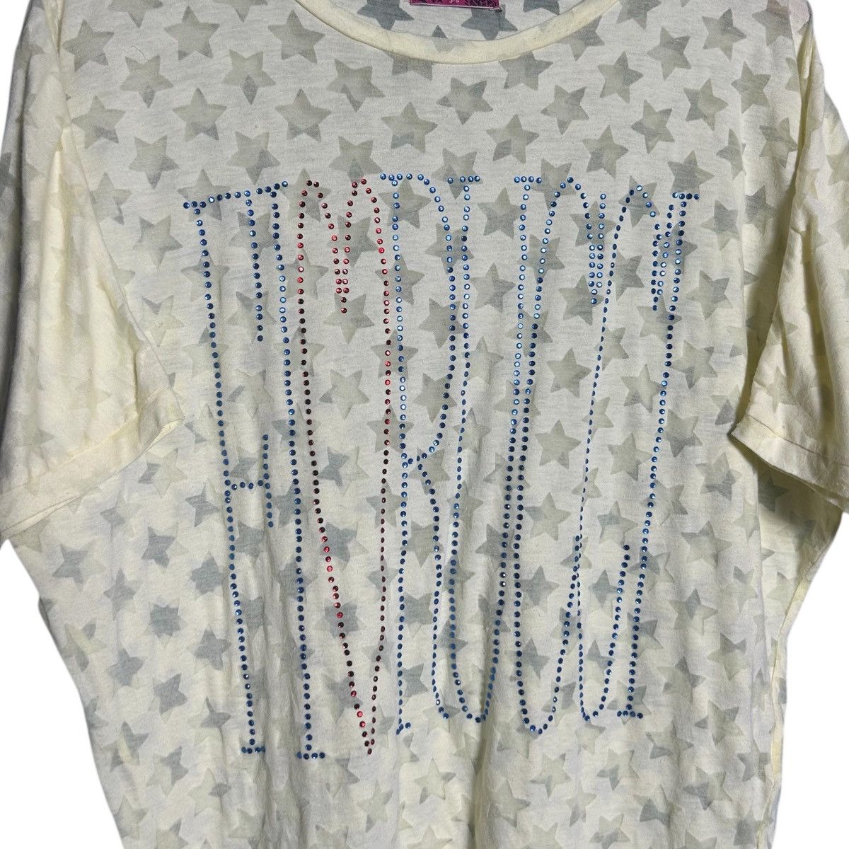 Fiorucci Florucci Big Logo Star Monogram See-through Tshirt Size L / US 10 / IT 46 - 3 Thumbnail