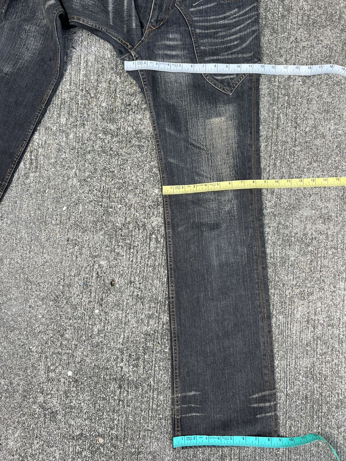 Nicole Club Vintage Nicole Club Faded Black Hybrid Denim Wide Leg Jeans Size US 30 / EU 46 - 4 Thumbnail