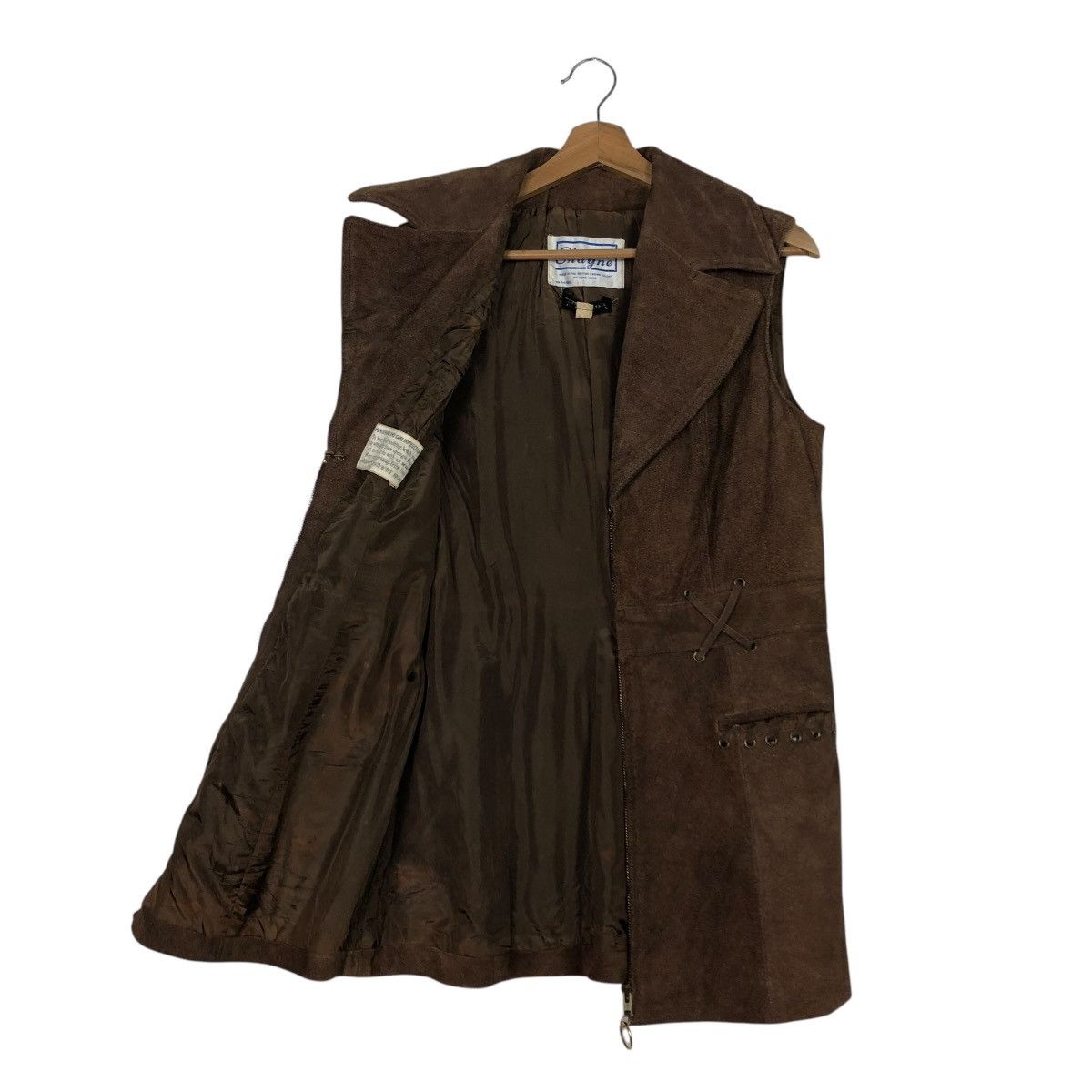Japanese Brand VINTAGE BIKER LEATHER JACKET SLEEVE LESS SHYNE ISSEY MIYAKE Size US M / EU 48-50 / 2 - 13 Thumbnail