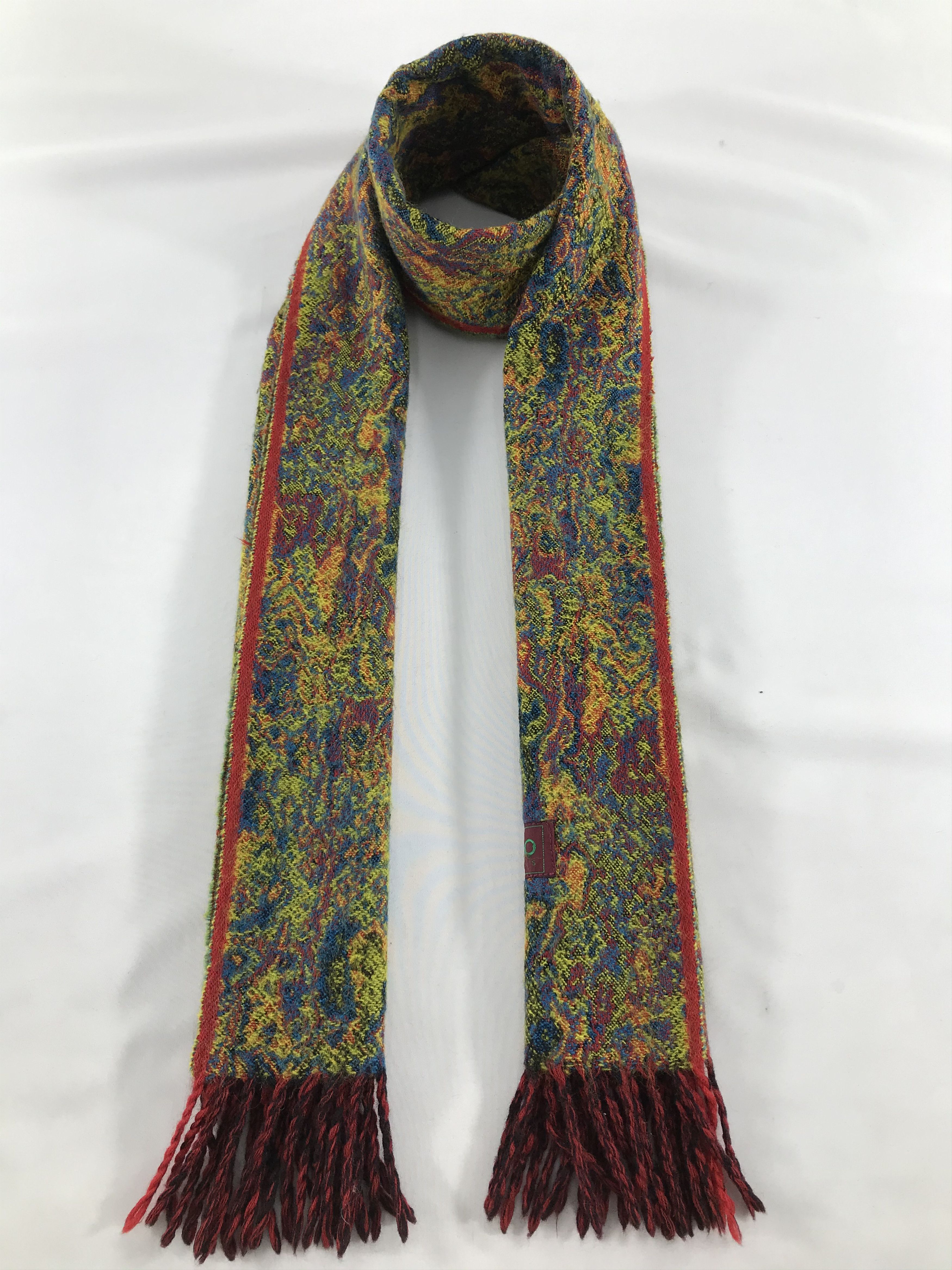 Kenzo Multicolor Wool Scarf Muffler V464