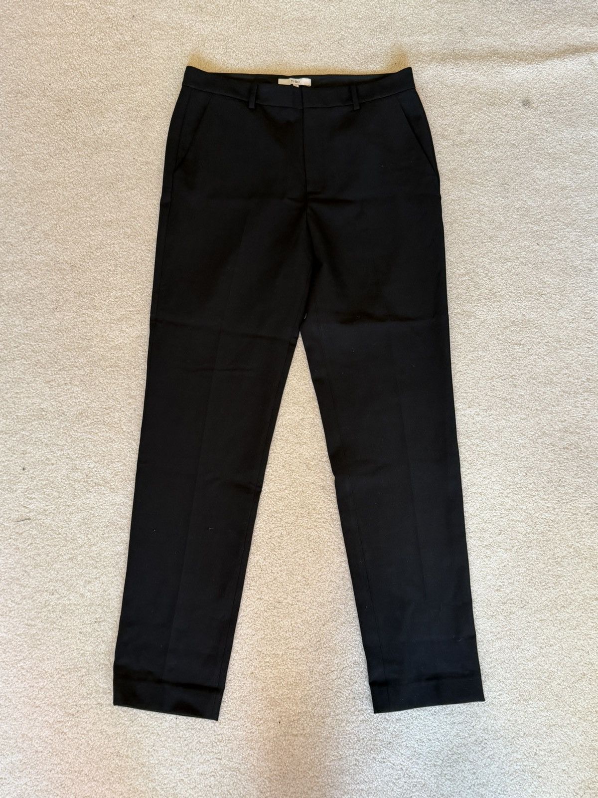 SSENSE Tibi Black Slim Stretch Trousers Size US 32 / EU 48 - 1 Thumbnail