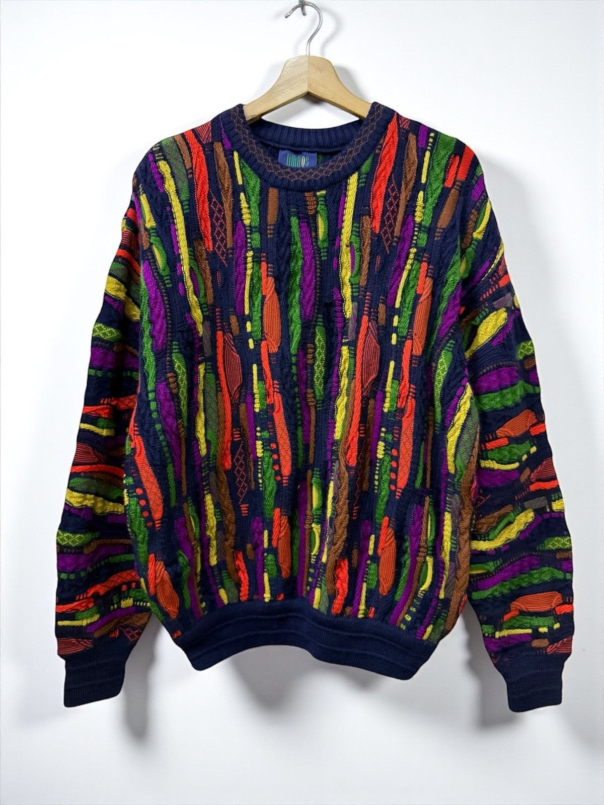 Vintage Vintage Coogi Style By Limnos 3D Cable Knit Wool Sweater Size US L / EU 52-54 / 3 - 1 Thumbnail
