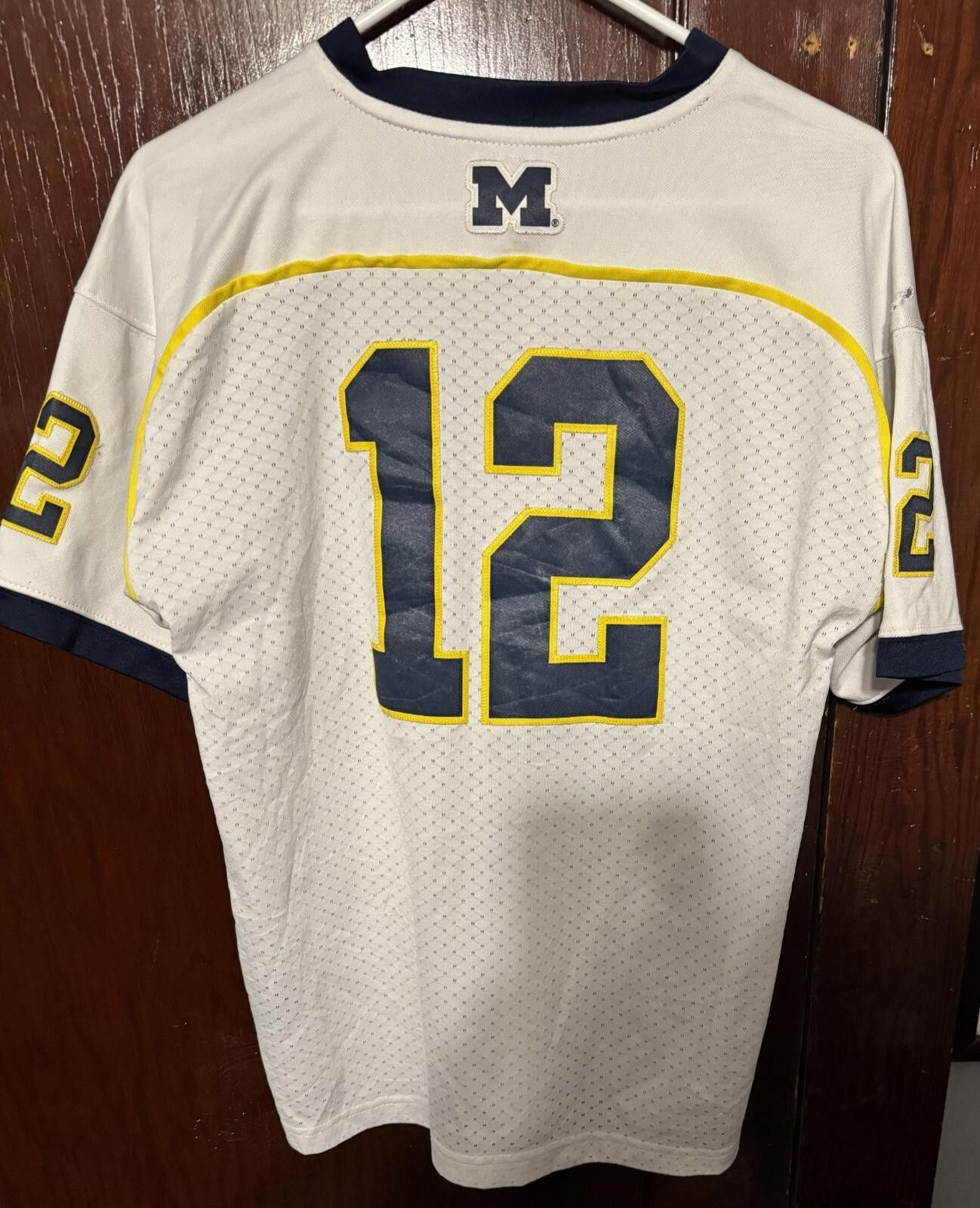 Adidas Michigan Wolverines Vintage Adidas #12 Jersey Size L White Size US L / EU 52-54 / 3 - 2 Thumbnail
