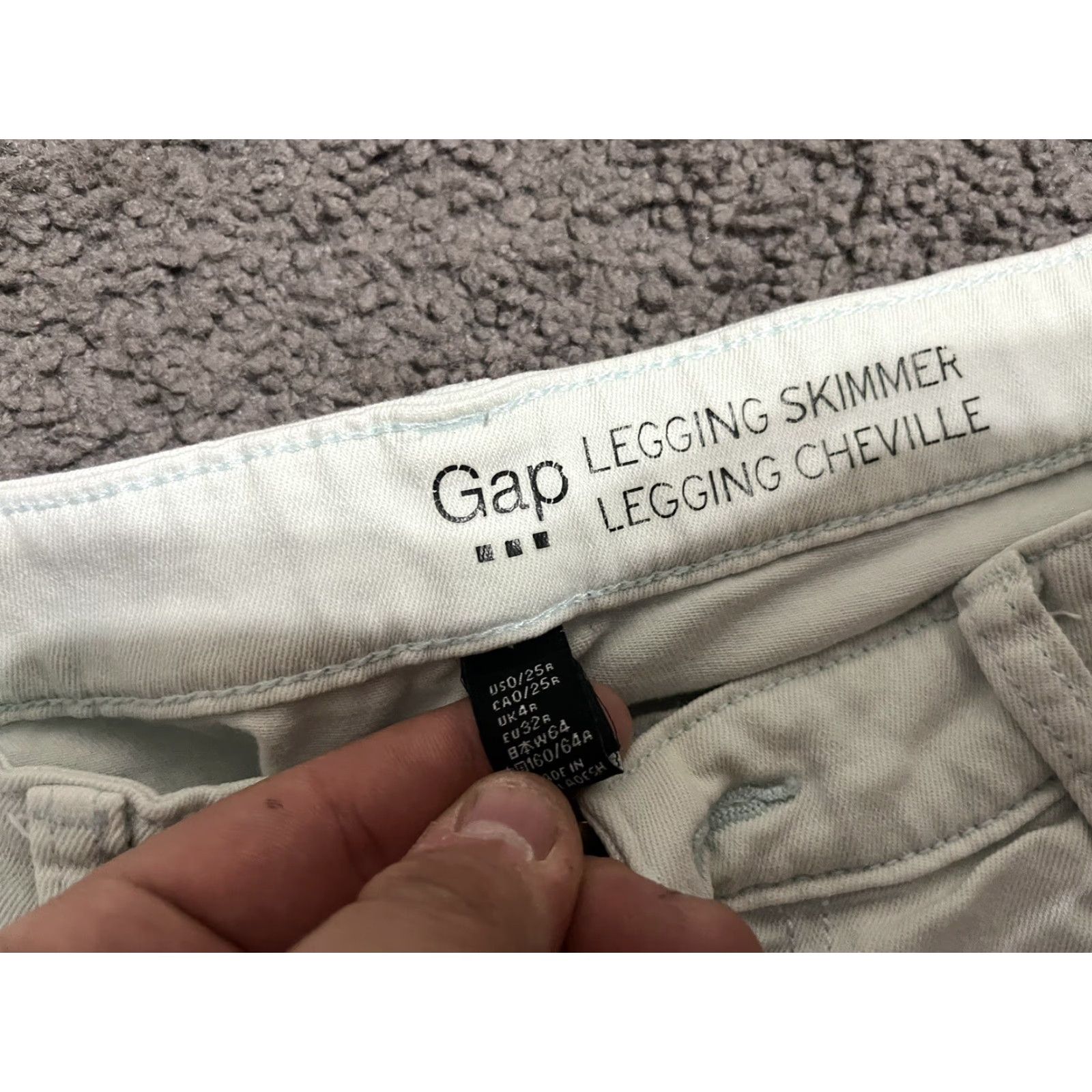 Gap GAP Skimmer Jeans Women’s 0 Regular 25 In Light Blue Denim Cotton Stretch Button Zipper Inseam 27 Self Size 25" / US 0 / IT 36 - 5 Thumbnail
