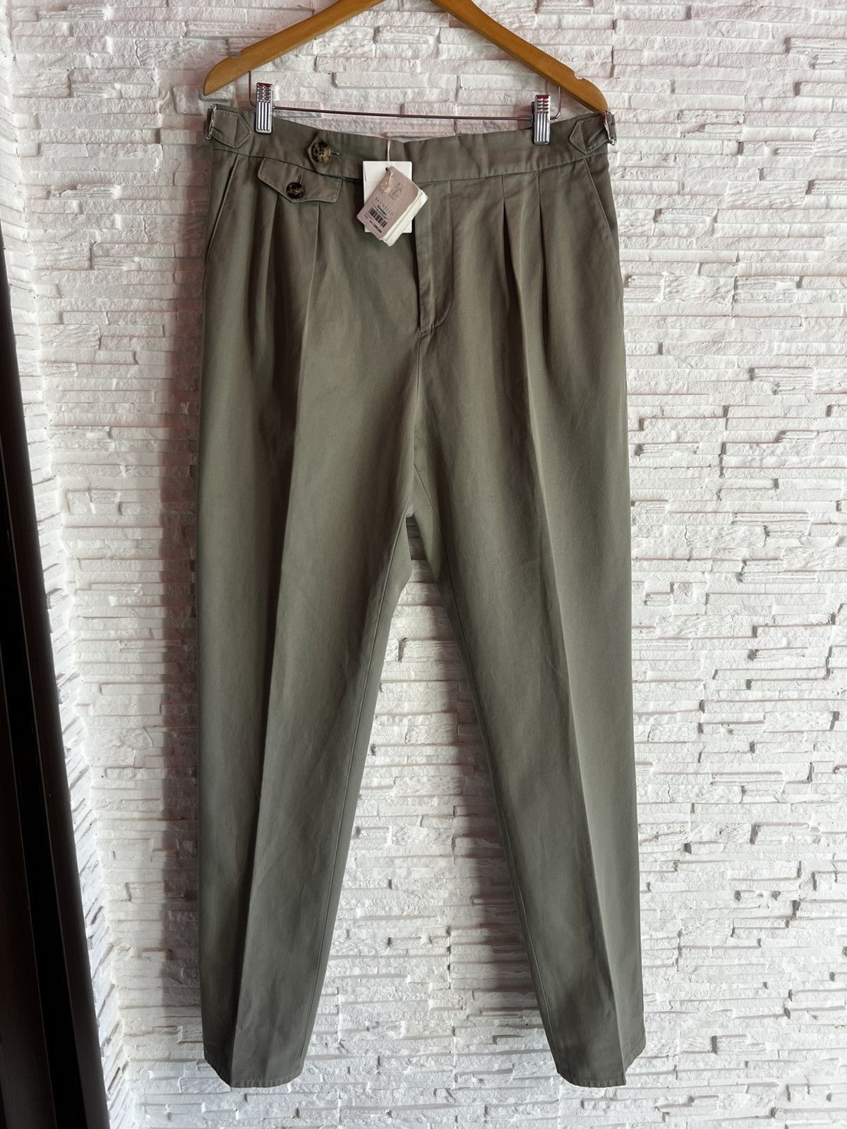 Brunello Cucinelli Brunello Cucinelli Twisted Cotton Gabardine Trousers Size US 38 / EU 54 - 5 Thumbnail