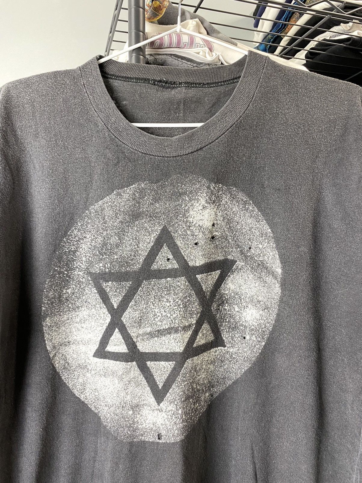 Vintage Vintage 1980’s David Star Symbol T Shirt Bible Size US M / EU 48-50 / 2 - 2 Thumbnail