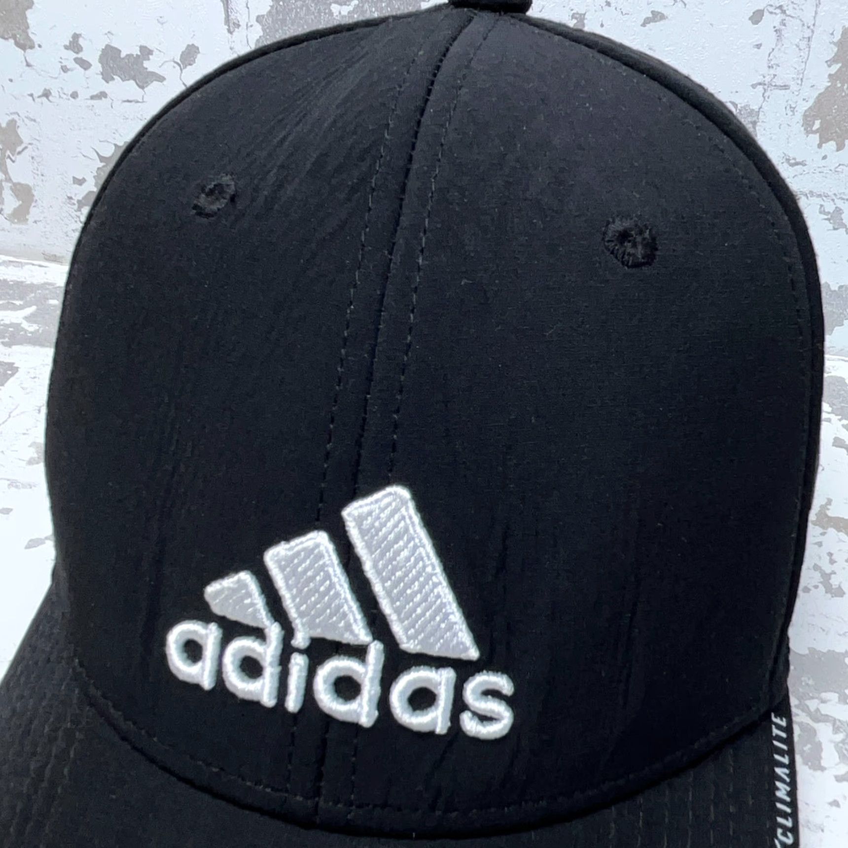 Adidas Adidas Hat Cap Stretch Fit Size S/M Black White Performance Golf Clima Cool Baseball Cap Mens Size ONE SIZE - 3 Thumbnail