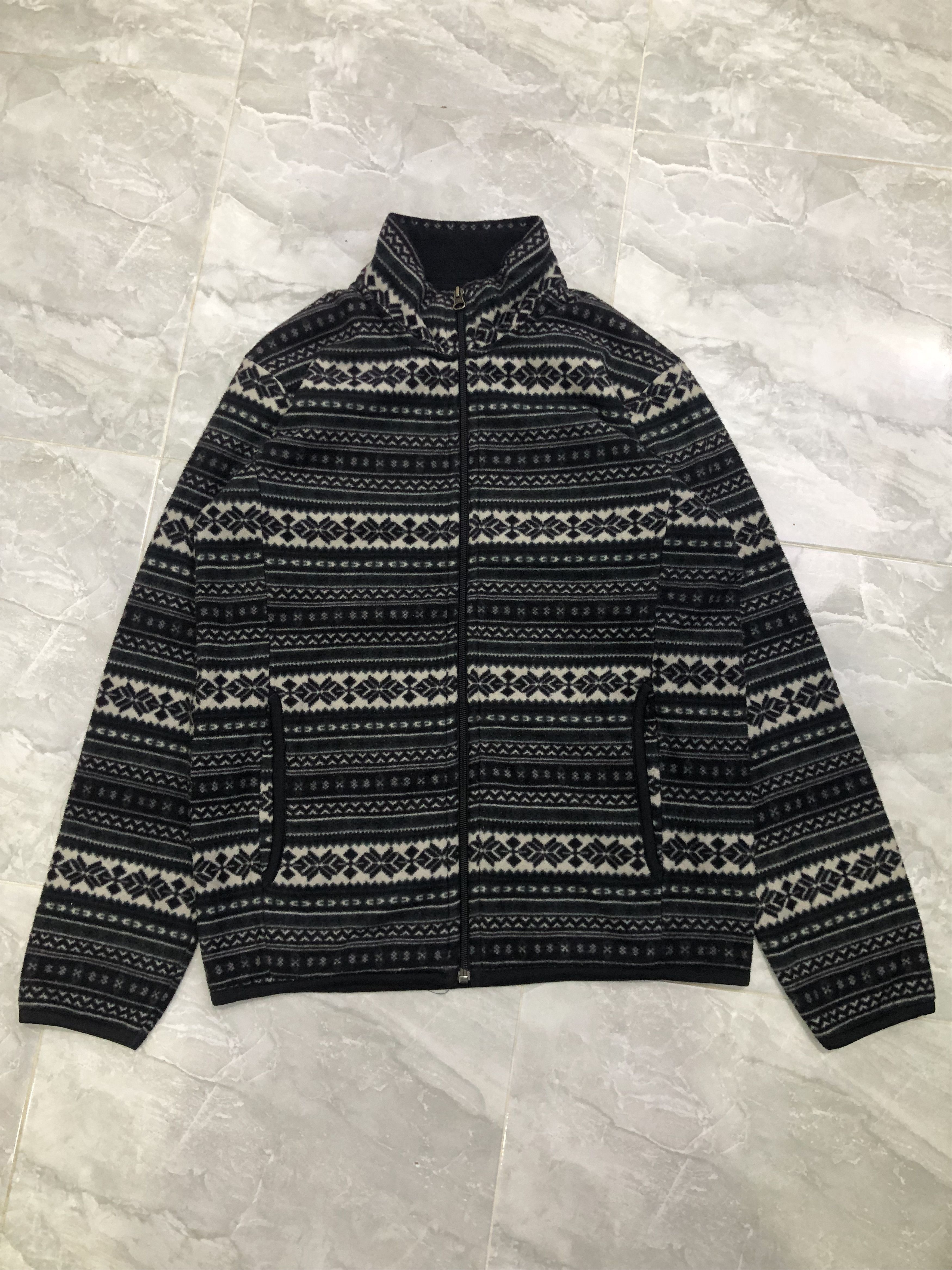 Uniqlo Uniqlo Fair Isle Nordic Fleece Full Zip Jacket Size US M / EU 48-50 / 2 - 12 Thumbnail