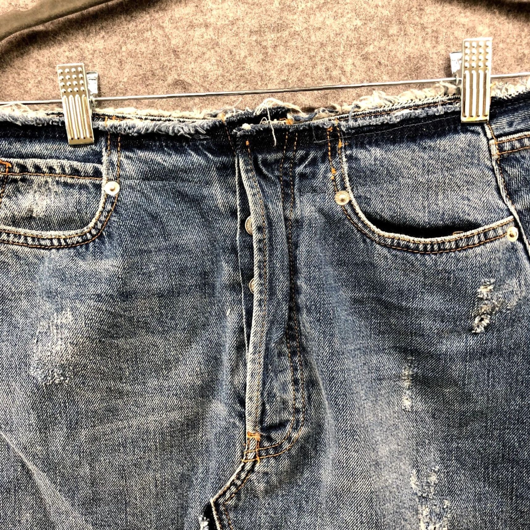 Zara VINTAGE Zara Women’s Denim Mini Skirt Size S High Rise Bohemian Blue Cotton Casual Size 28" / US 6 / IT 42 - 3 Thumbnail